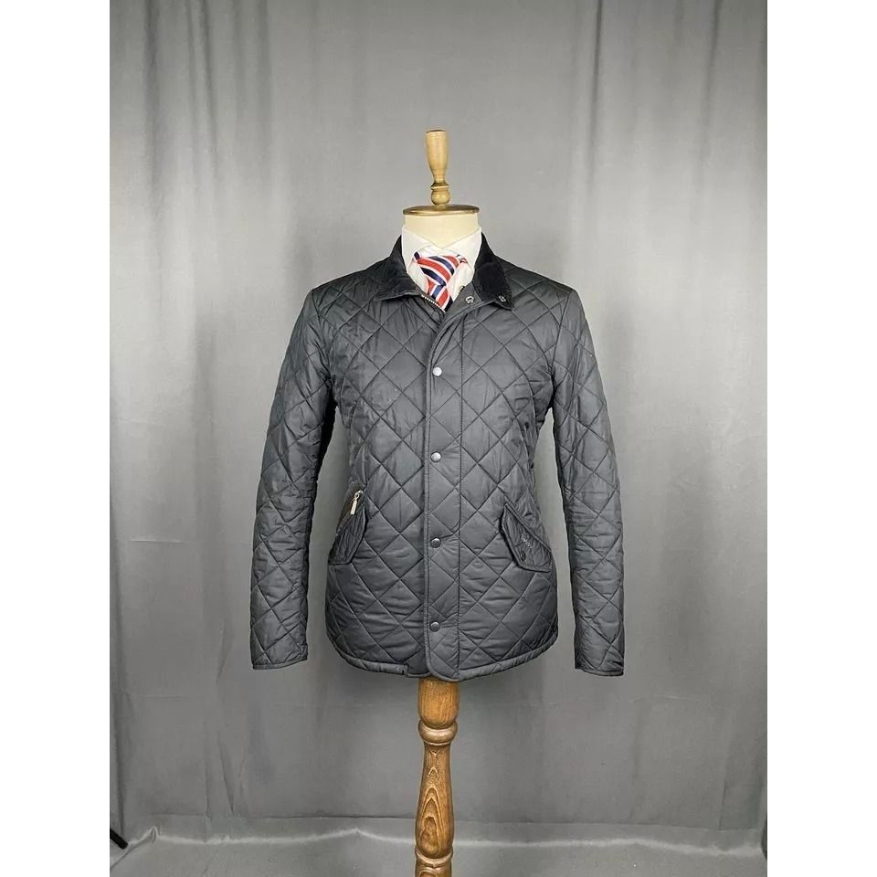 Barbour Barbour Chelsea Sportsquilt Men's Black Quilted Jacket Size Size US S / EU 44-46 / 1 - 1 Thumbnail