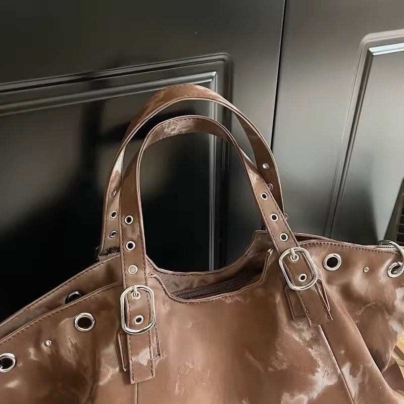 Other Designer Large Capacity PU Leather Bag Retro Handbag Size ONE SIZE - 6 Thumbnail