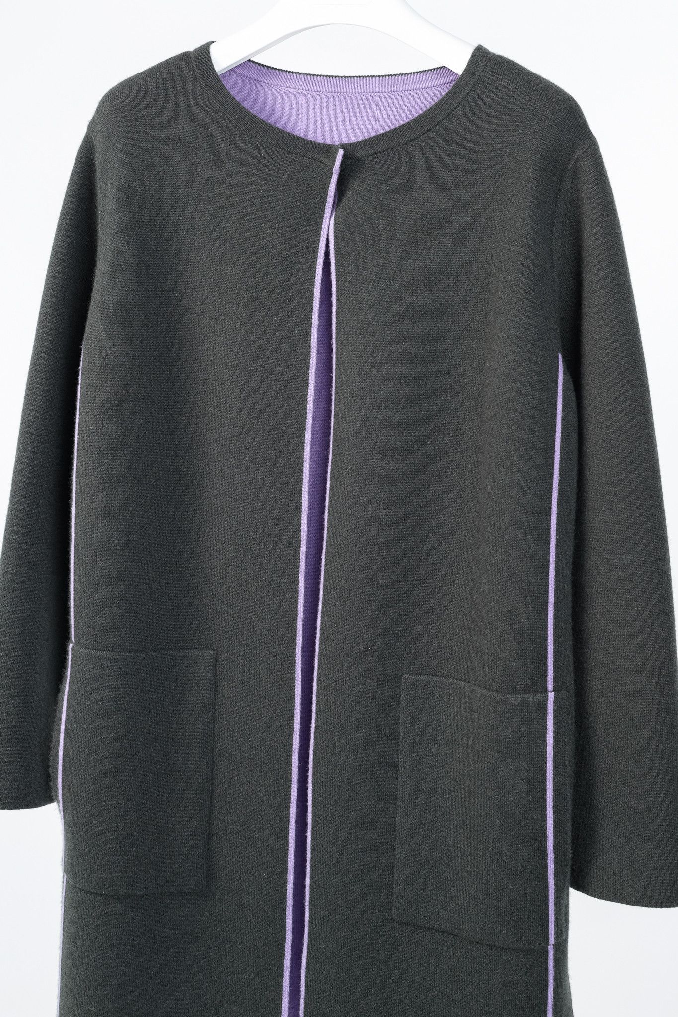 Akris Akris Reversible Double-Face Cashmere Cardigan Size L / US 10 / IT 46 - 3 Thumbnail