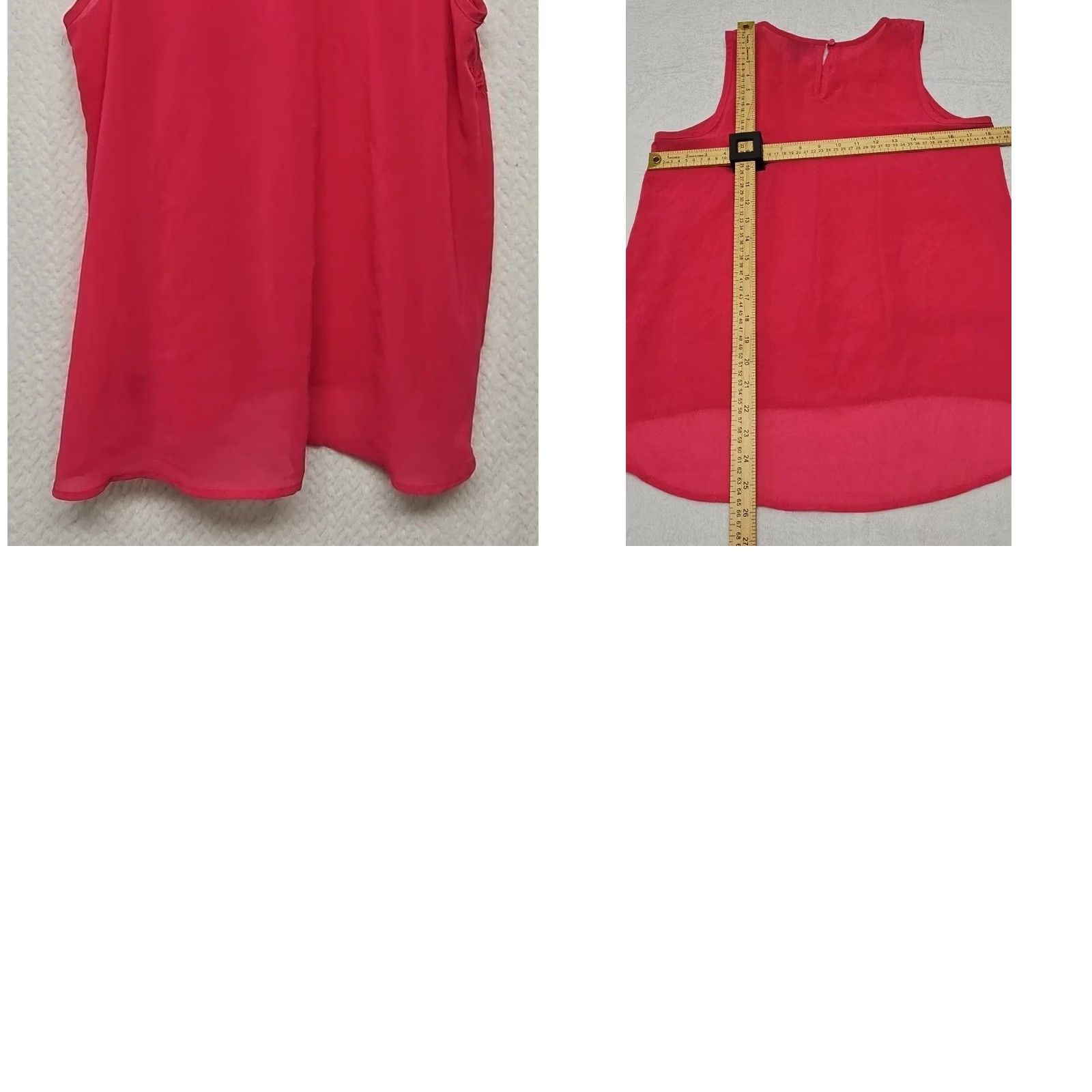 Nicole Miller Nicole Miller Blouse Shirt Women M Pink Lace Chiffon Sleeveless High Crew Camisole Feminine FlowY Body Size M / US 6-8 / IT 42-44 - 8 Thumbnail