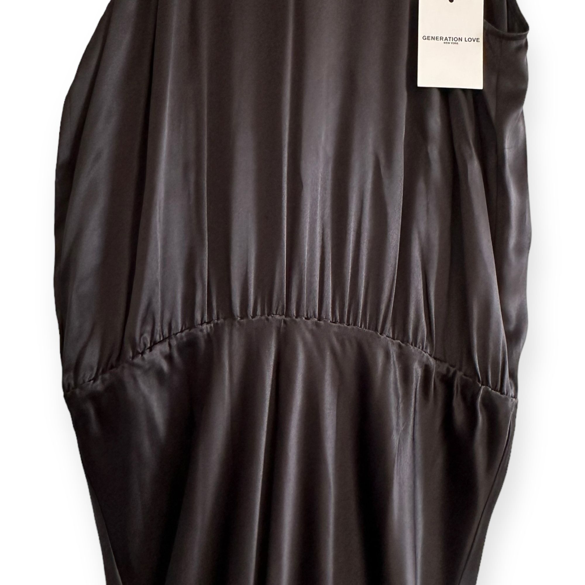 Generation Love Generation Love Arie Black Silk Maxi Dress, Size M, NWT, Hal Size M / US 6-8 / IT 42-44 - 6 Thumbnail
