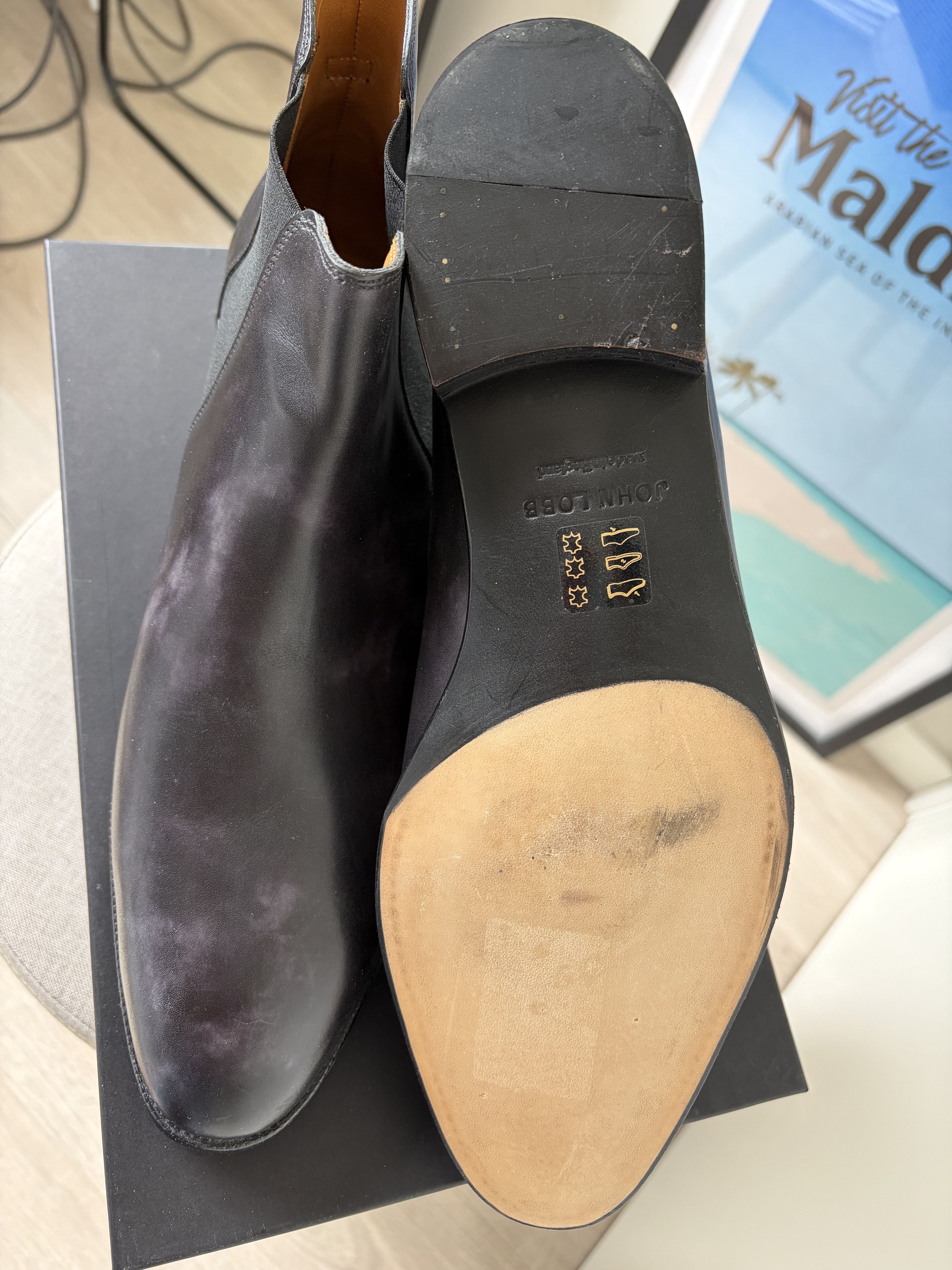 John Lobb [NO US TAX] New John Lobb museum calf Chelsea boots, UK9 Size US 10 / EU 43 - 7 Thumbnail