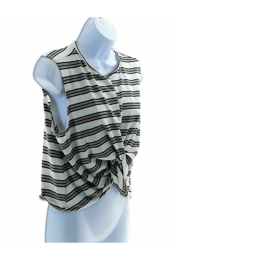 Other Adara Black White Stripe Crop Top Juniors XL USA Size XL / US 12-14 / IT 48-50 - 2 Thumbnail