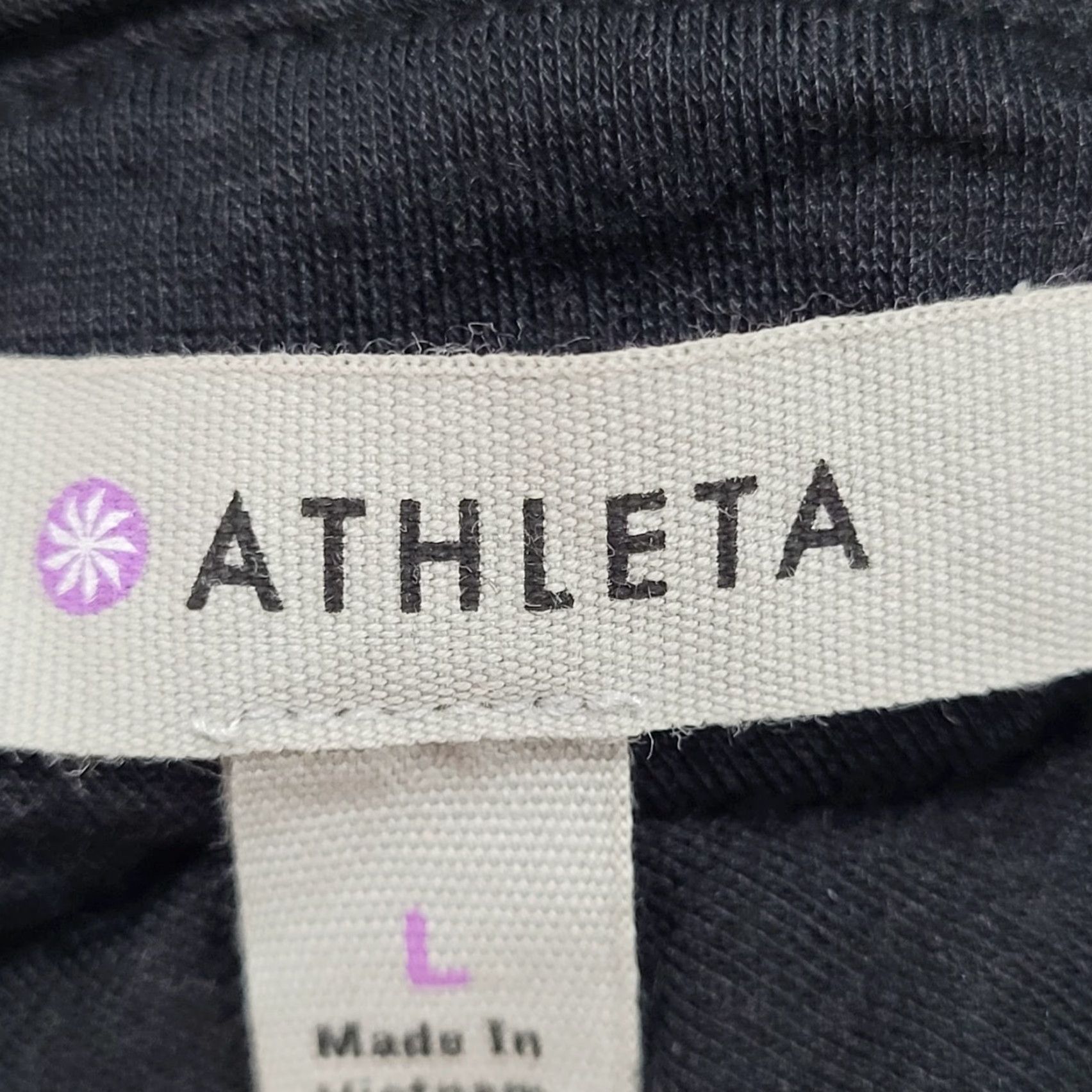 Athleta Athleta Dress Adult Size L Wool Blend Knit Short Sleeve Ruched Black - Womens Size L / US 10 / IT 46 - 3 Thumbnail