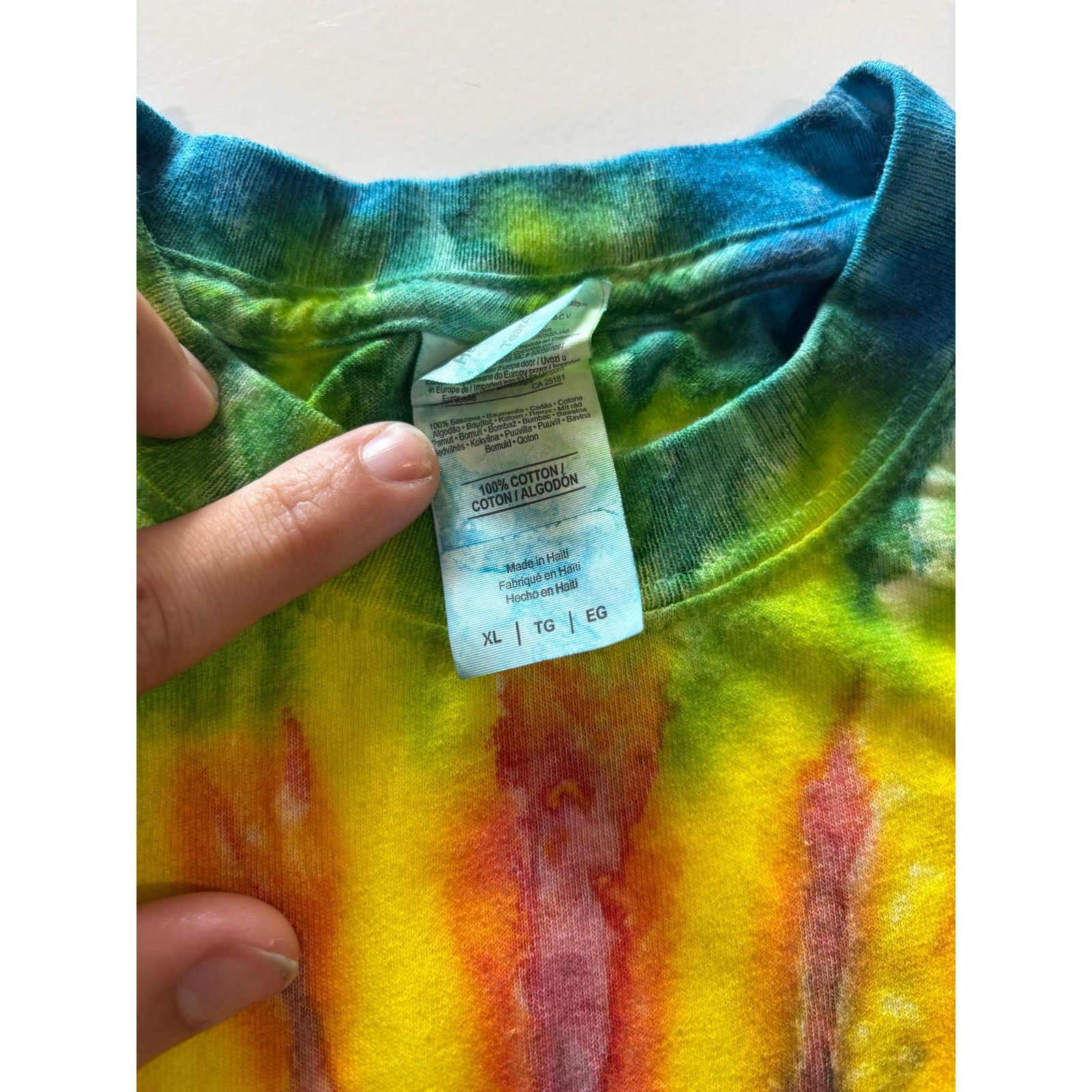 Gildan Karma Tie Dye T-shirt funny relatable Tee Size XL / US 12-14 / IT 48-50 - 4 Thumbnail