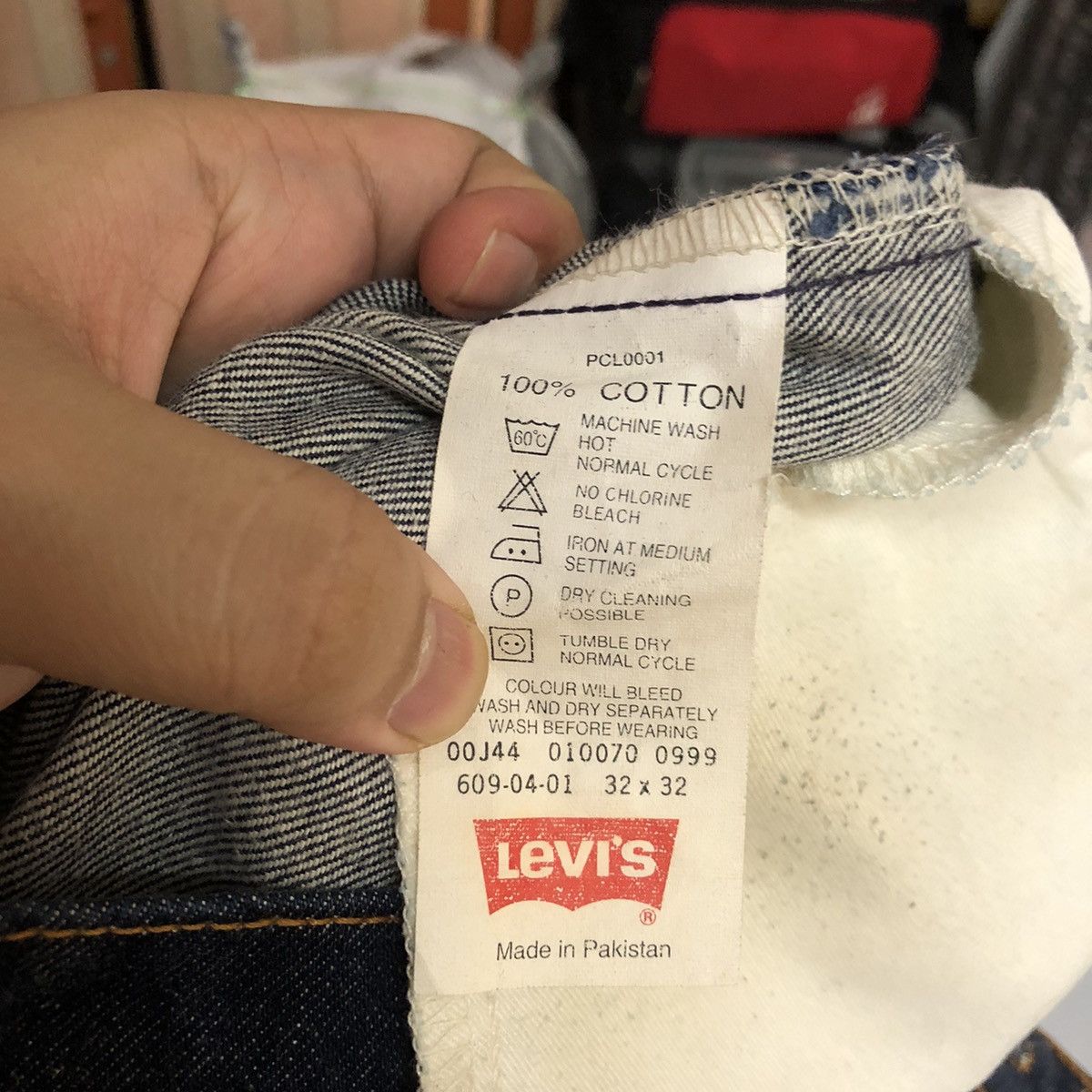 Levi's DL Levis 609 orange tag Dark Blue Denim Pants #A2580 Size US 32 / EU 48 - 20 Thumbnail