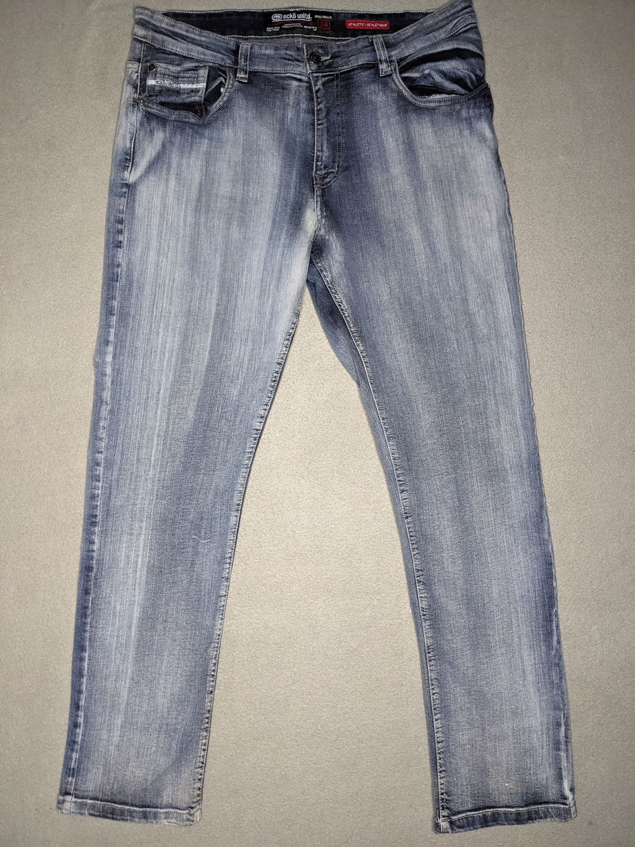 Ecko Unltd. VTG Ecko Unltd Y2K Jeans 34x32 Light Wash Wide Denim Logo Size US 34 / EU 50 - 3 Thumbnail