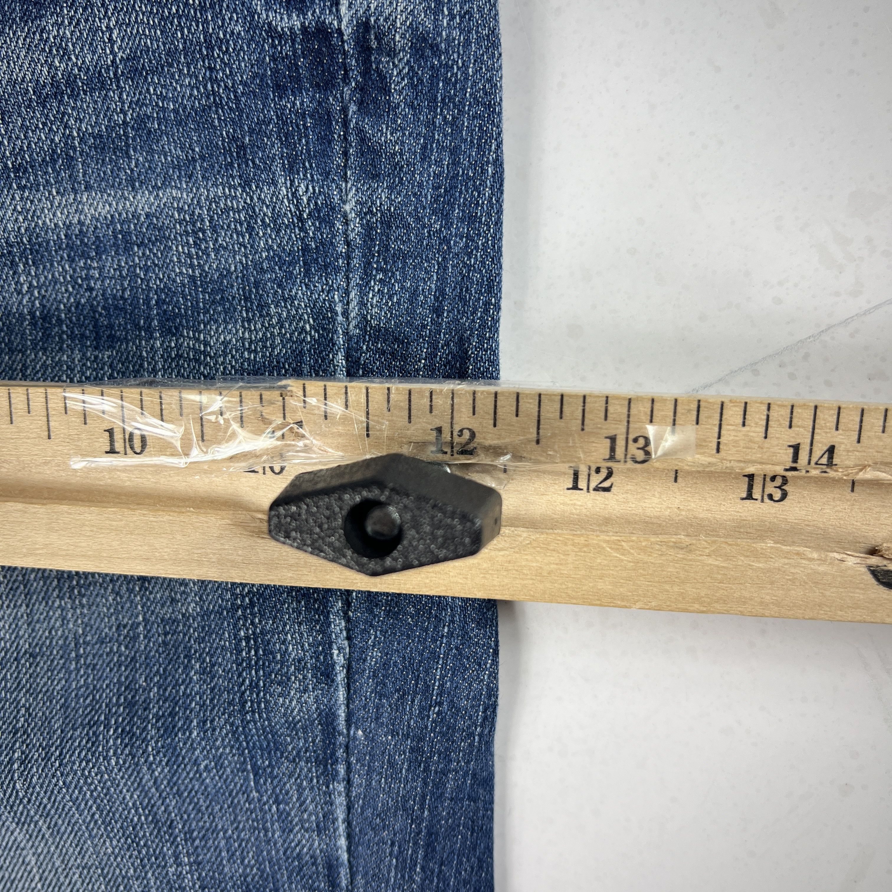 BKE BKE Jeans Long Derek Straight Blue Faded Whisker Denim Size US 37 - 21 Thumbnail