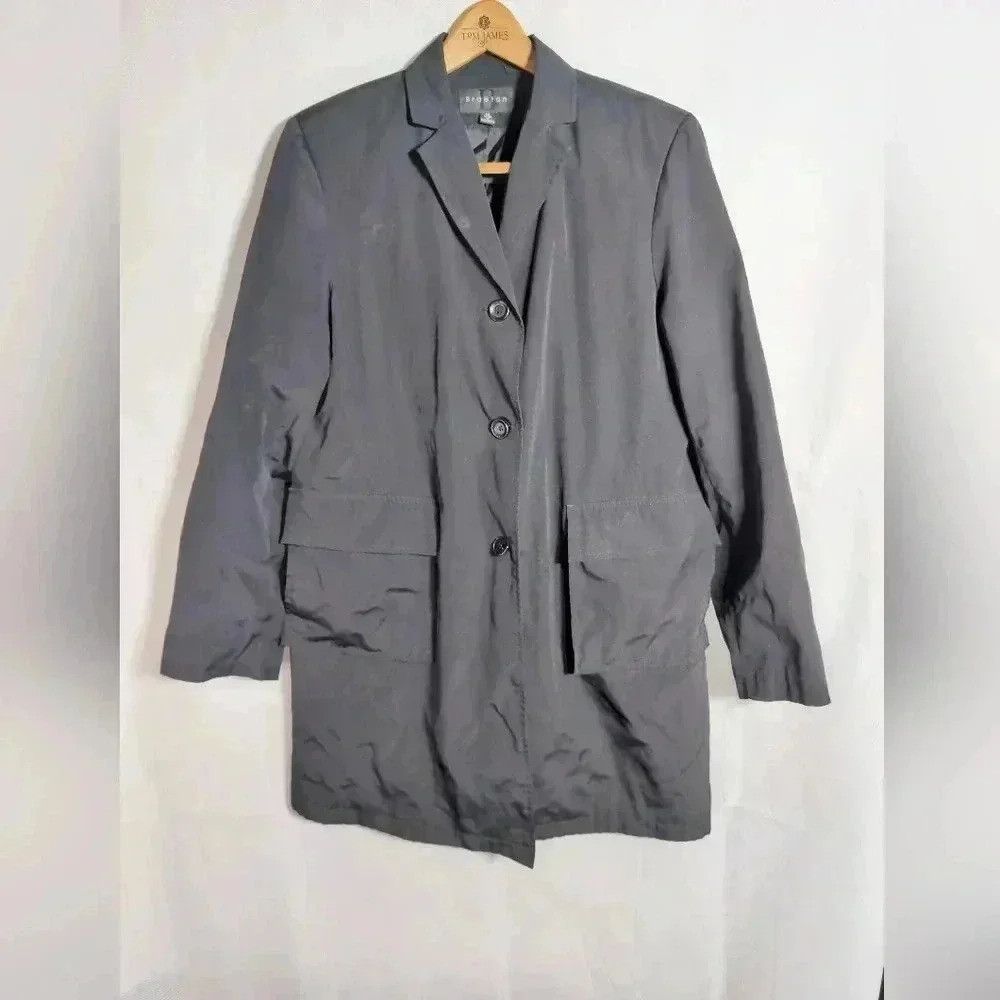 Vintage Black 3/4 length All weather nylon jacket by Braetan sz M Size M / US 6-8 / IT 42-44 - 2 Thumbnail
