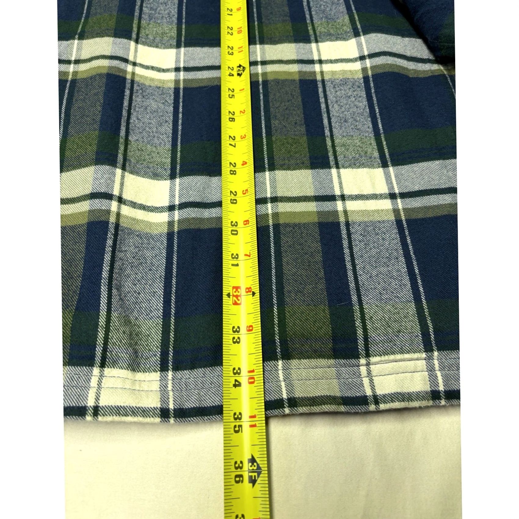 Vintage L.L. Bean Fleece Lined Flannel Shirt Jac Mens XL Tall Plaid Navy Green 298190 Size US XL / EU 56 / 4 - 6 Thumbnail