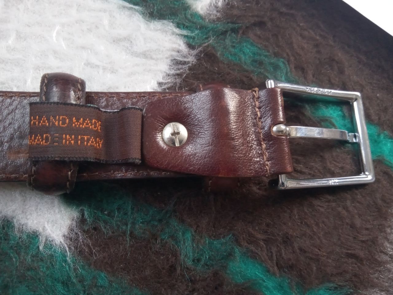 Vera Pelle Vera Pelle Hand Made Leather Belt Size ONE SIZE - 3 Thumbnail