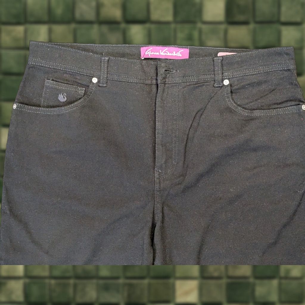 Gloria Vanderbilt Gloria Vanderbilt Amanda Classic Fit 16P Petite Stretch Short Womens Black Jeans Size 38" / US 16 / IT 52 - 1 Thumbnail