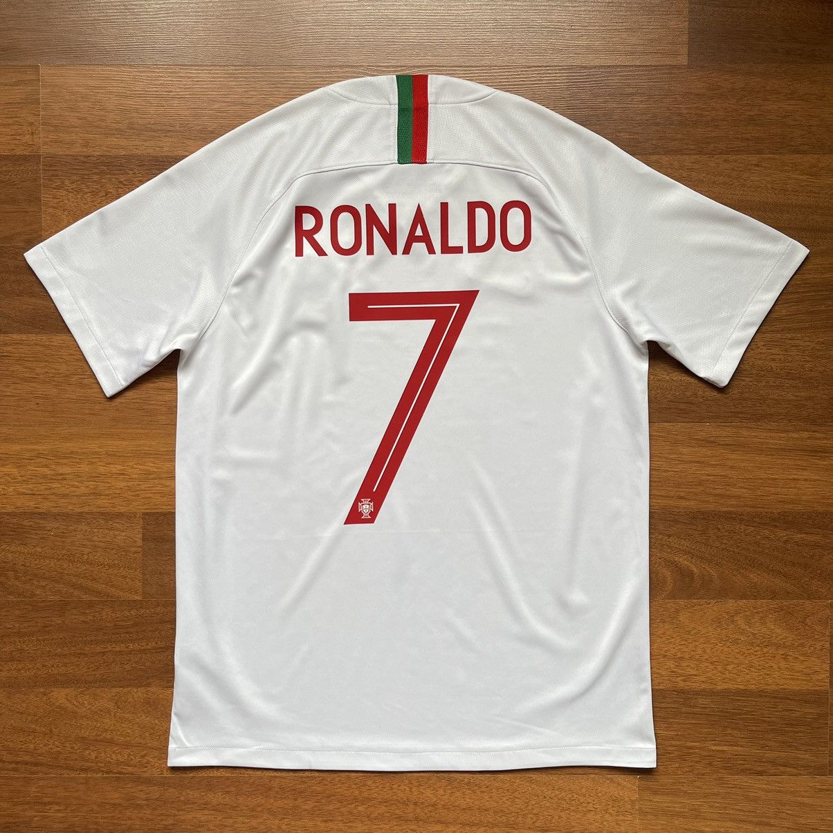 image of Portugal Nike 2018 World Cup Football Away Jersey 7 Ronaldo in White, Men's (Size Medium)