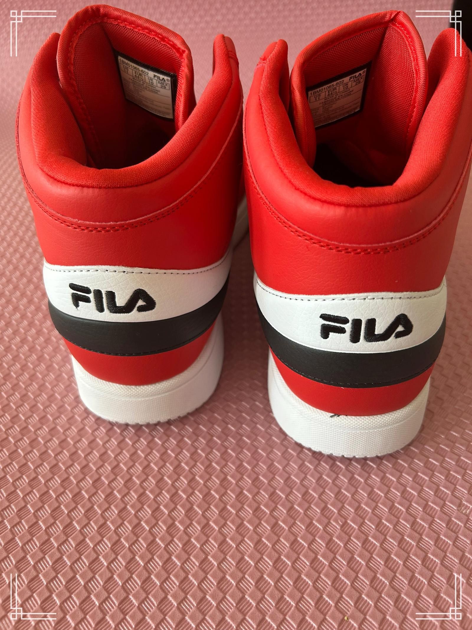 Fila Fila Men’s Red High-Top Sneakers – Bold Street Style Size US 8.5 / EU 41-42 - 3 Thumbnail
