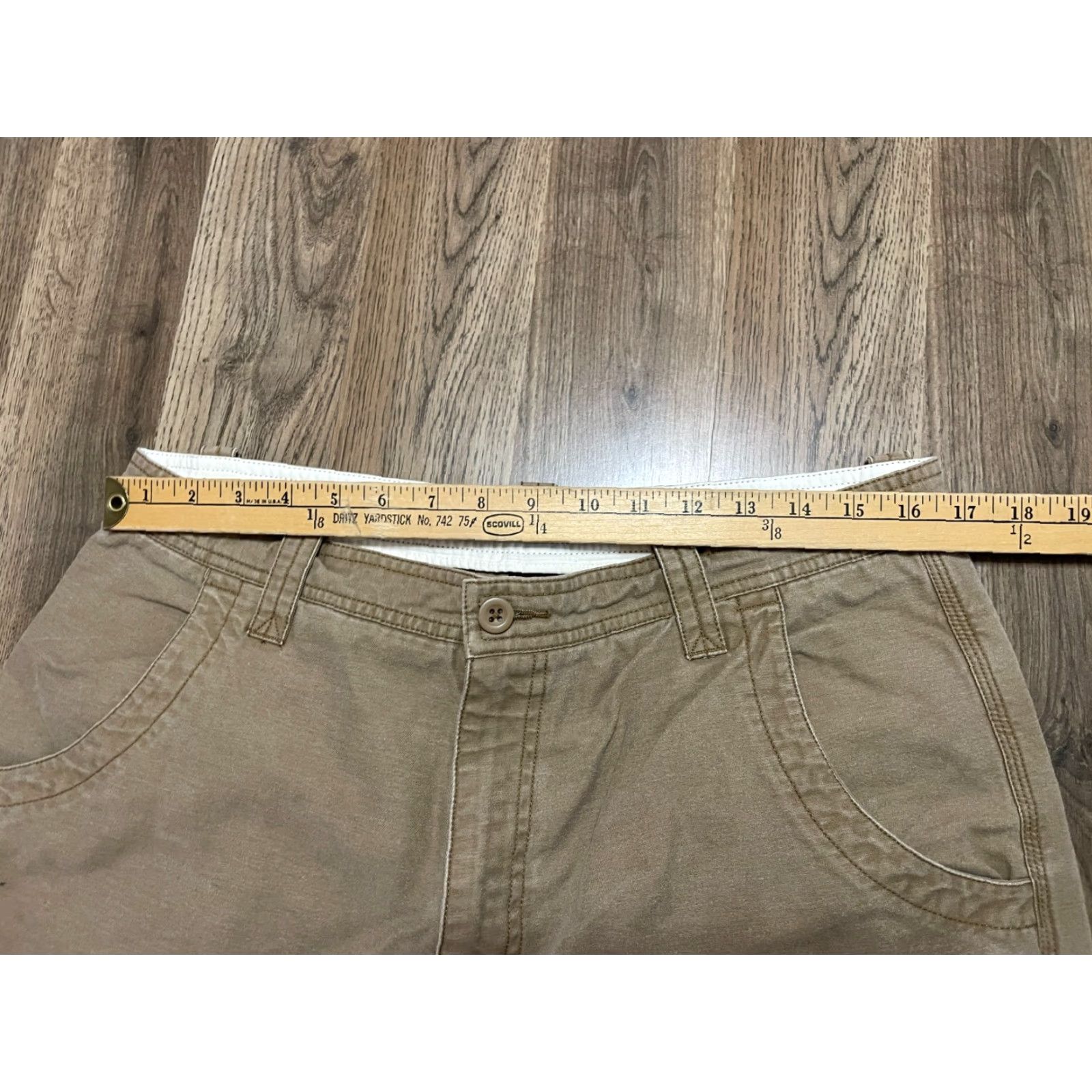 Vintage Sonoma Cargo Shorts Men 36 Beige Brown Pockets Regular Inseam 10 in Vintage No Jeans Shorts Size US 36 / EU 52 - 7 Thumbnail