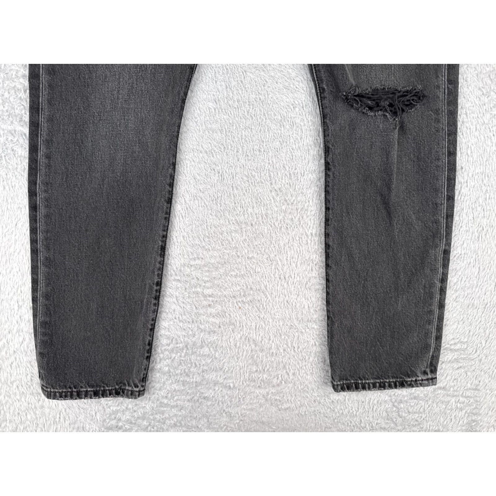 Levi's Levis Jeans Women 31 Black Denim Distressed 501 S Skinny Premium 31x28 Jeans Women Distressed 501XX 5-Pocket Denim Slim Modern Black Adult Womens Size 24" / US 00 / IT 34 - 2 Thumbnail