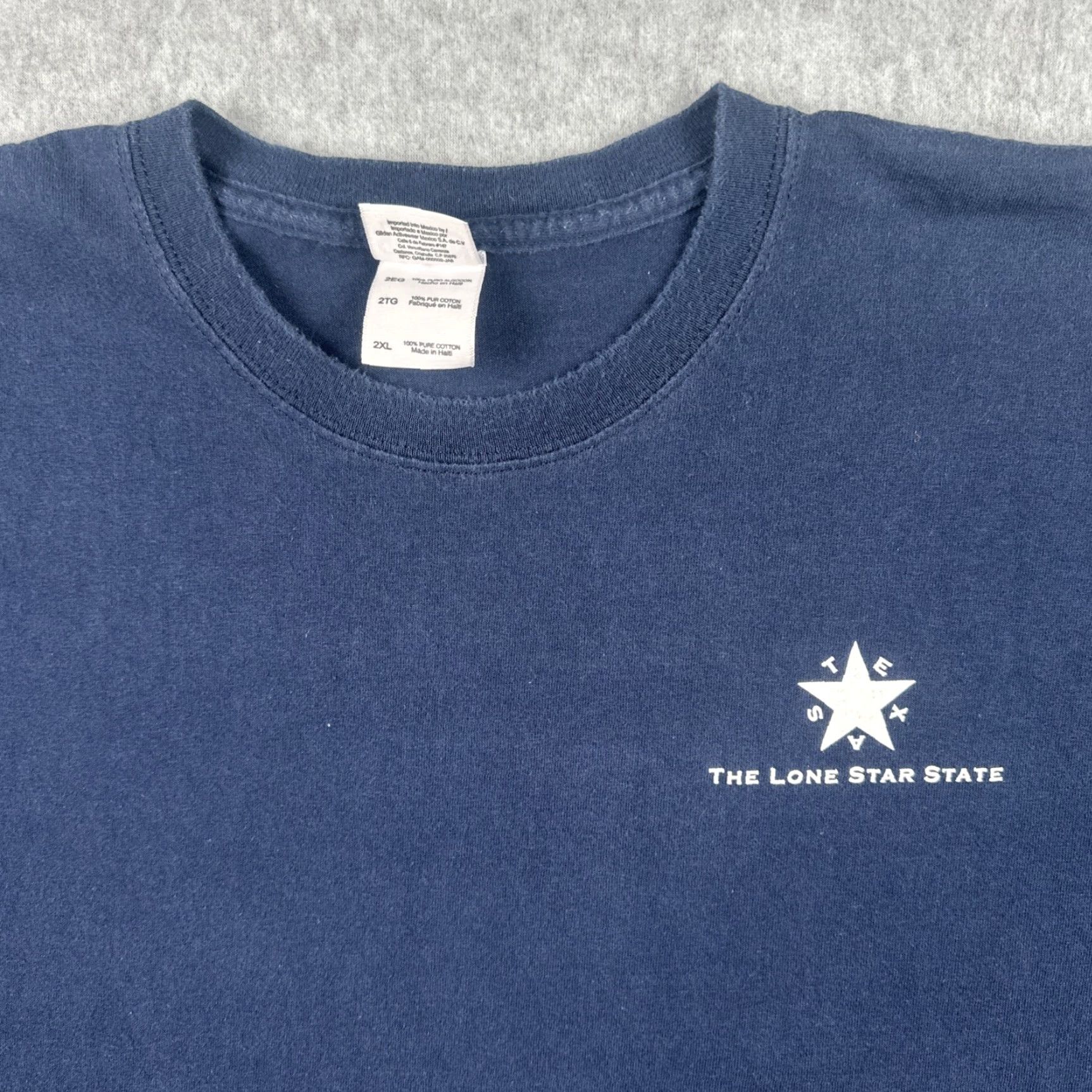 Gildan VINTAGE Gildan T Shirt Men 2XL Blue Texas Lone Star State Davey Crockett Quote Short Sleeve Crew Neck Shirt Mens Size US XXL / EU 58 / 5 - 6 Thumbnail