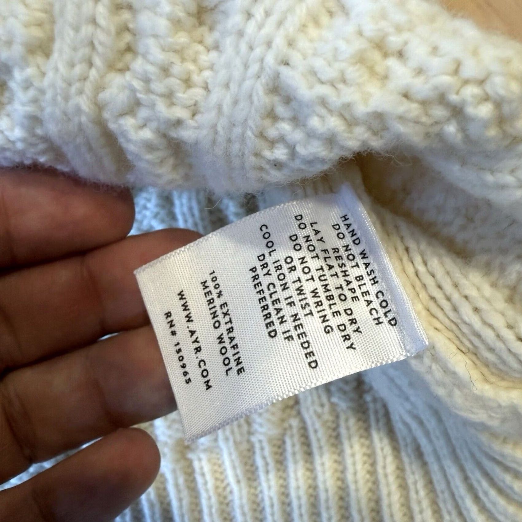 AYR AYR Sweater Women's S Ivory Wool Glam Boho Party Outdoors Size S / US 4 / IT 40 - 6 Thumbnail