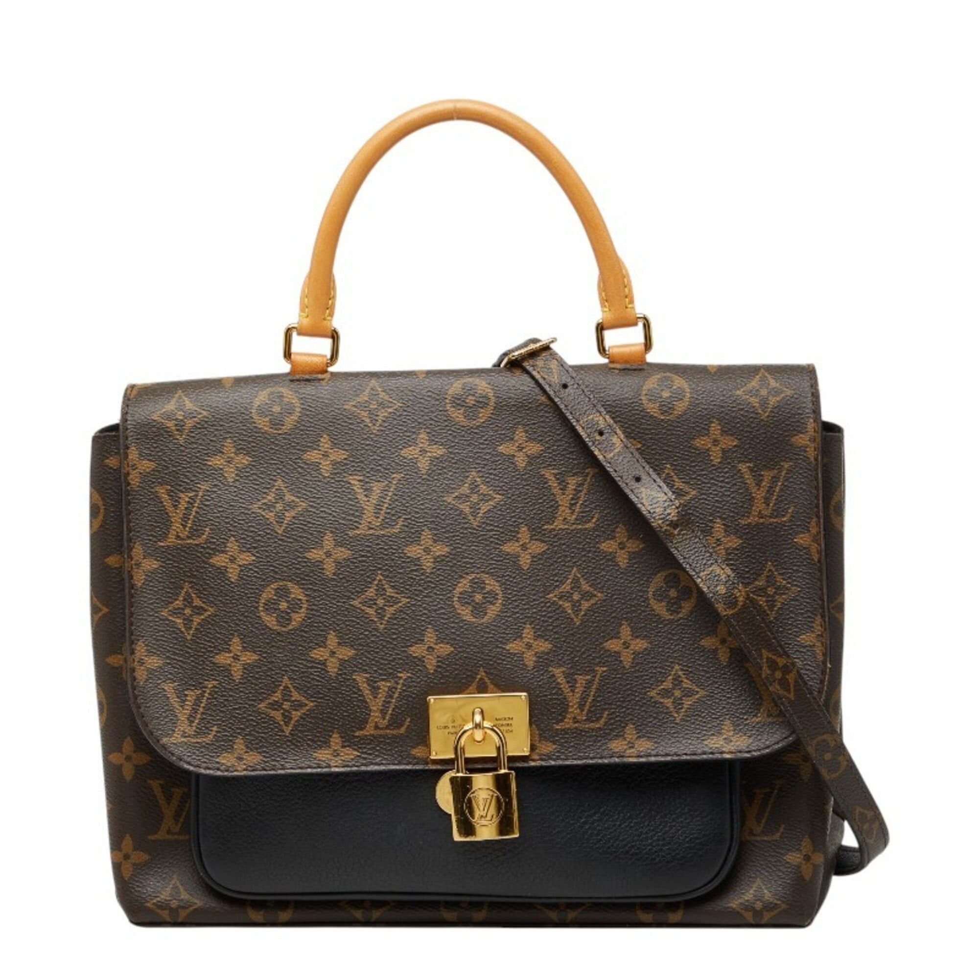 Louis Vuitton Louis Vuitton Monogram Marignan Handbag Shoulder Bag 2WAY M44259 Brown Leather Women's LOUIS VUITTON Size ONE SIZE - 1 Thumbnail