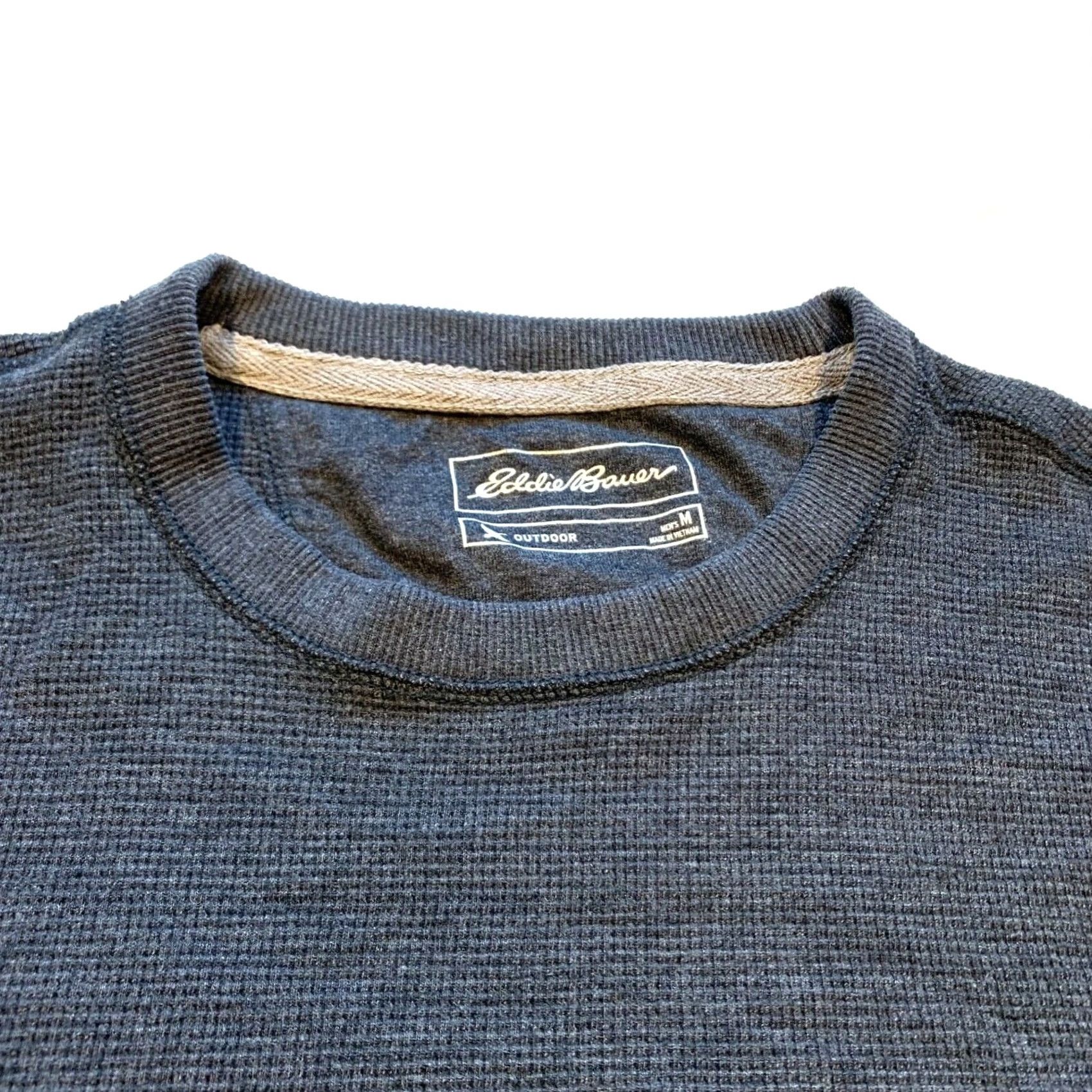 Eddie Bauer Eddie Bauer Outdoor Waffle Knit Thermal Pullover Sweater Crew Neck Gray M EUC Mens Shirt Size US M / EU 48-50 / 2 - 3 Thumbnail
