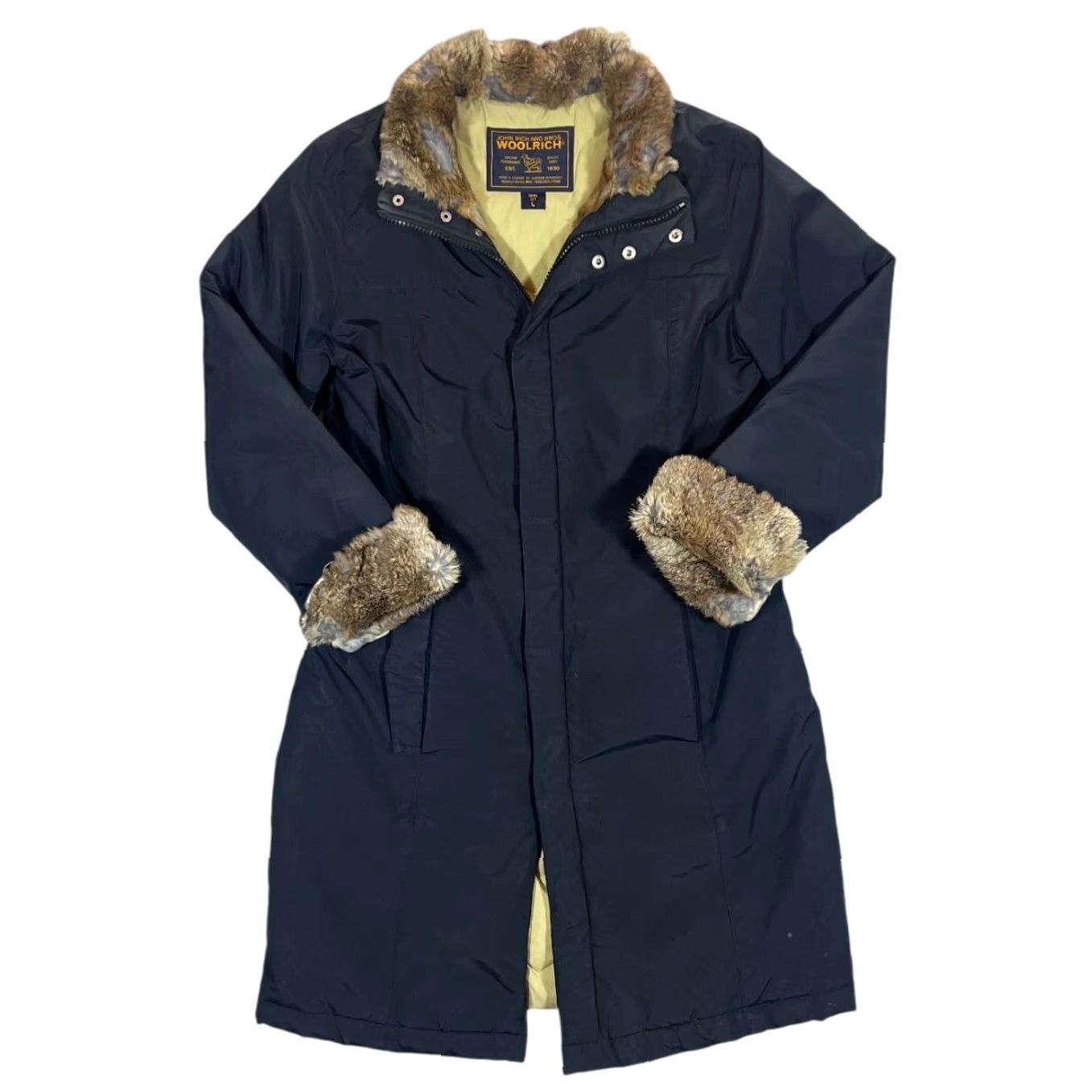 Vintage VINTAGE WOOLRICH Fur Trim Down Fill Padded Longline Zip Jacket Women's Large Size L / US 10 / IT 46 - 2 Thumbnail