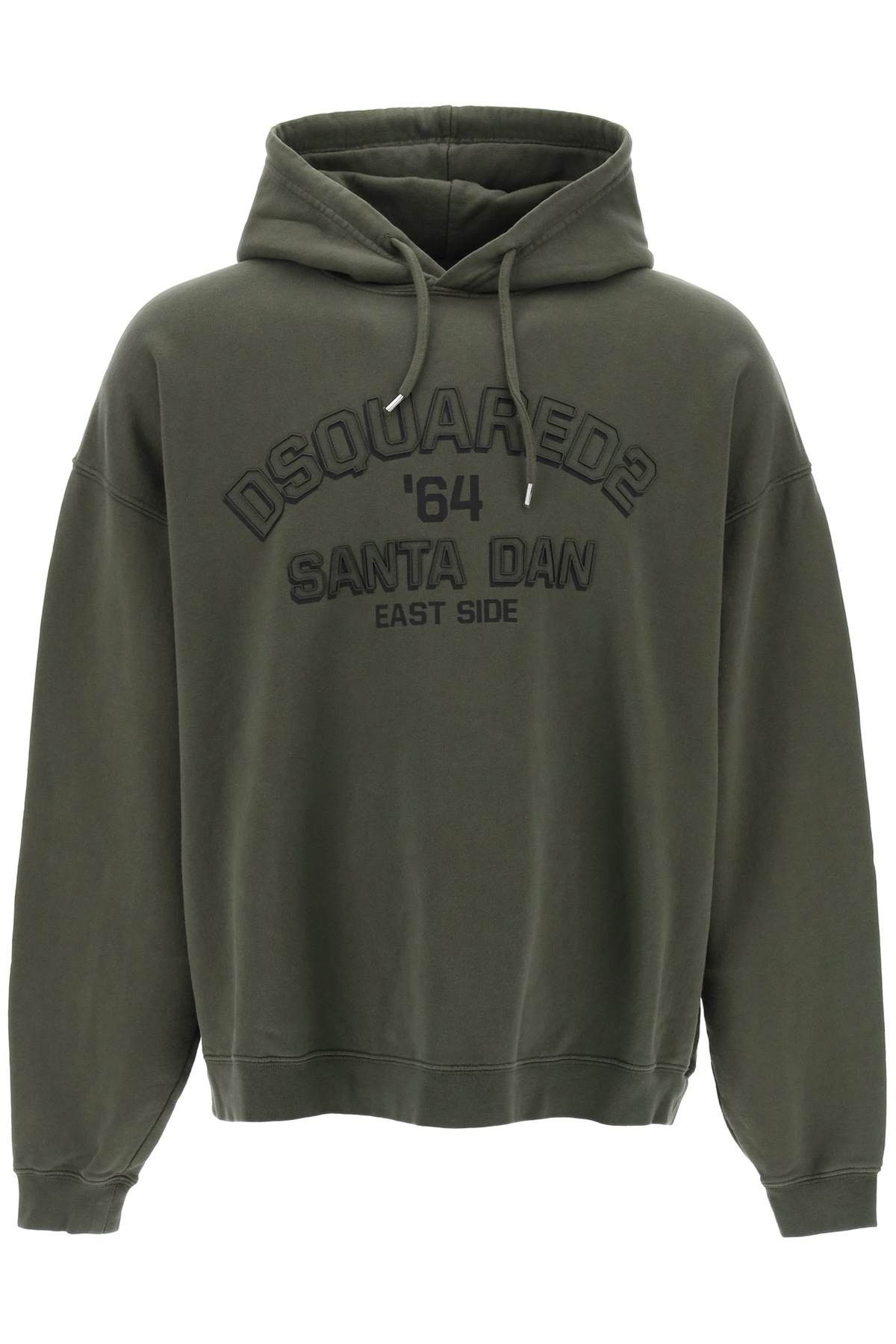 image of Dsquared2 Hoodie With Logo Print in Military Green, Men's (Size Medium)