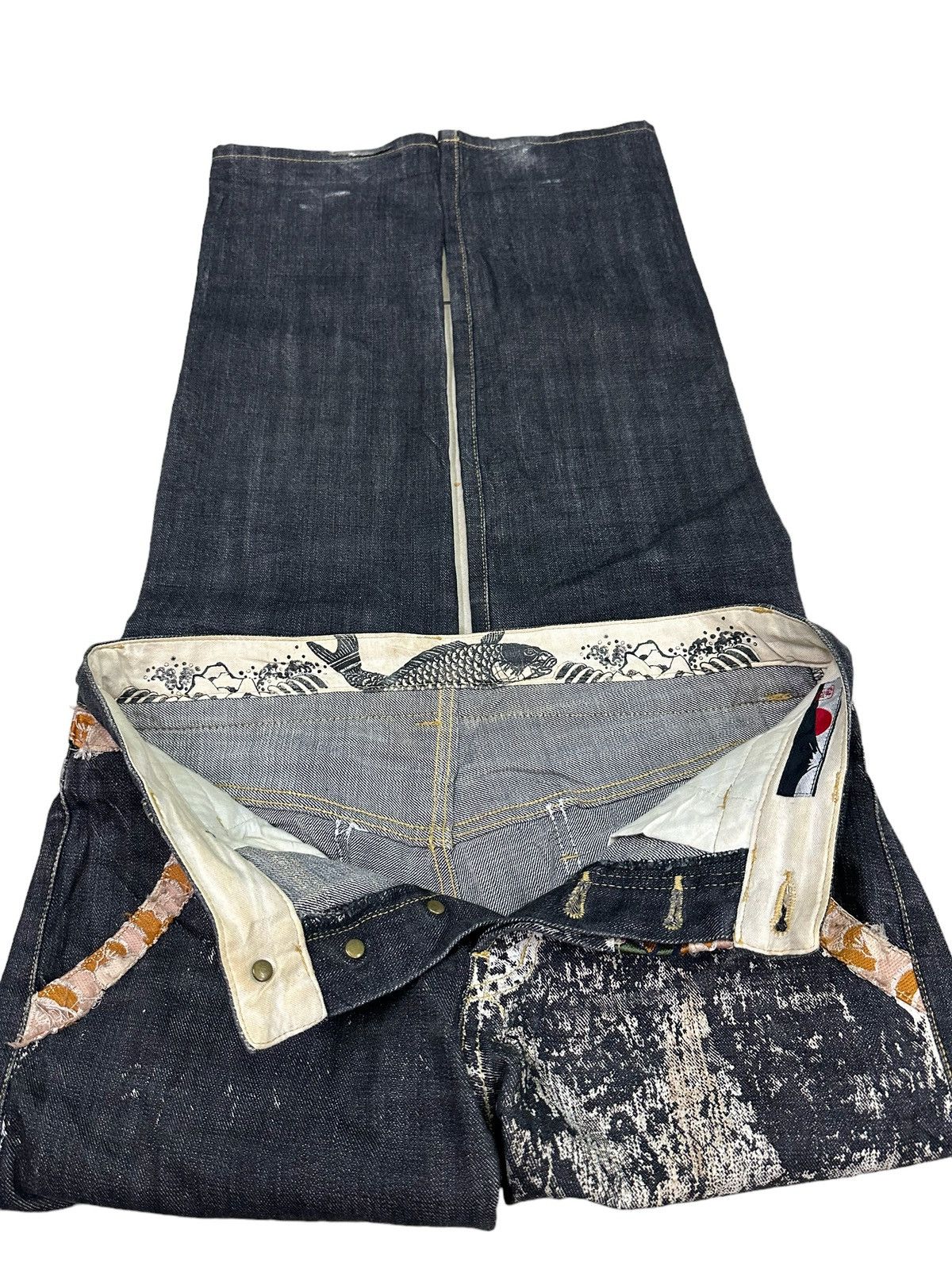 Japanese Brand GEMSTONE BLACK DENIM JEANS Size US 30 / EU 46 - 9 Thumbnail