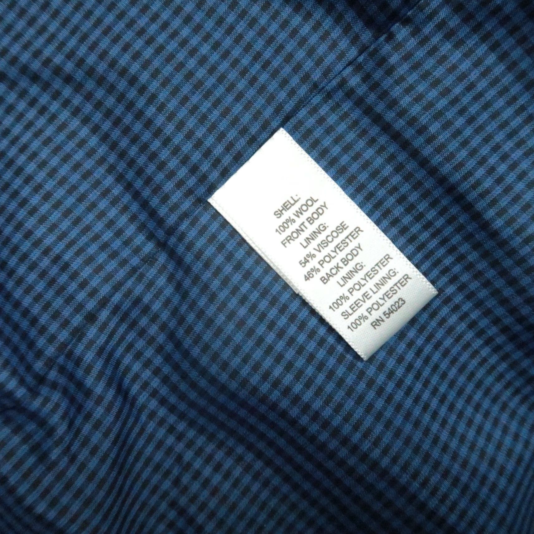 Banana Republic Banana Republic Blazer Men 44L Blue Plaid Wool Tailored Fit Long Single-Breasted Jacket Vintage No Size 44R - 6 Thumbnail