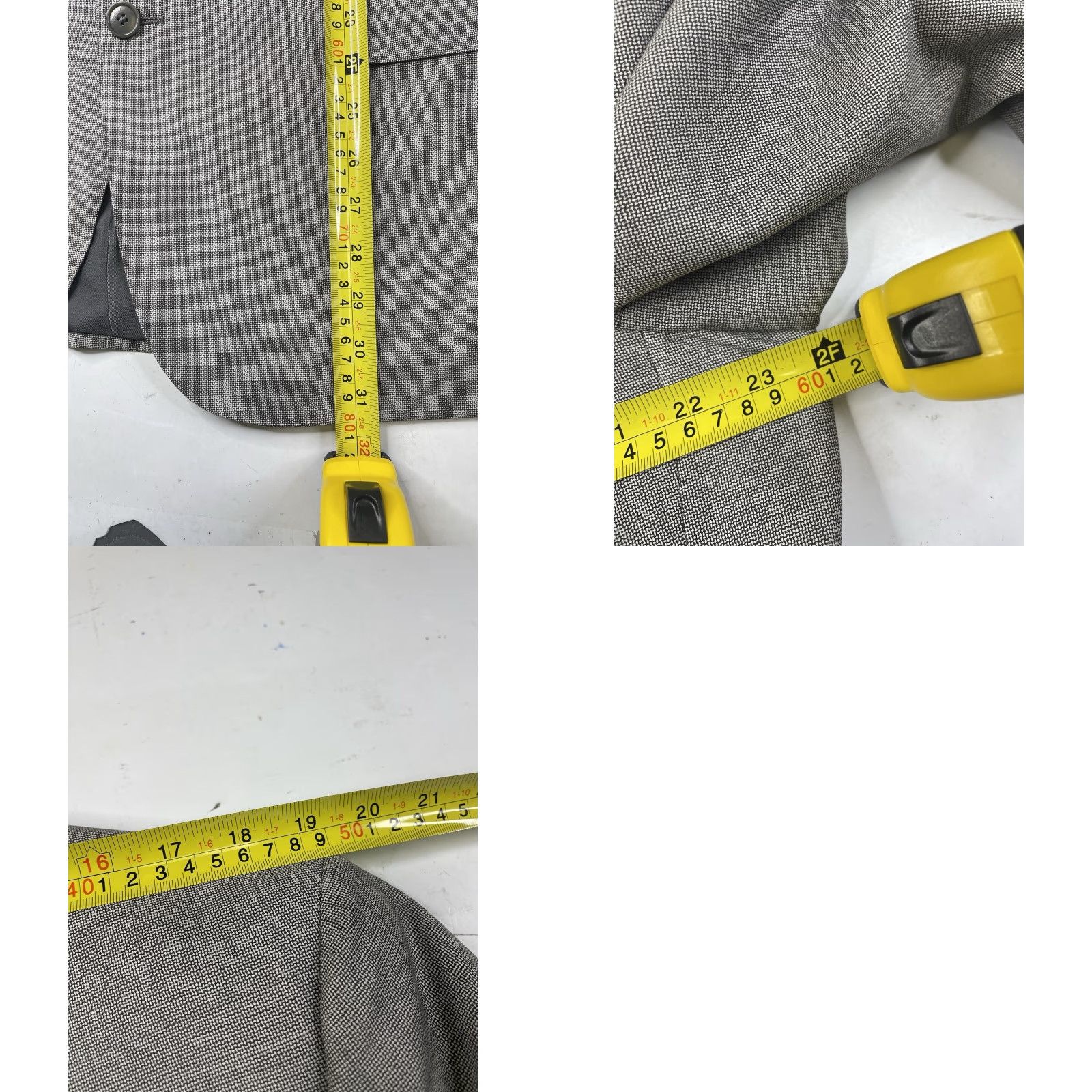 Ermenegildo Zegna Ermenegildo Zegna Blazer Single-Breasted Wool 48R Plaid Gray Men Size 48R - 8 Thumbnail