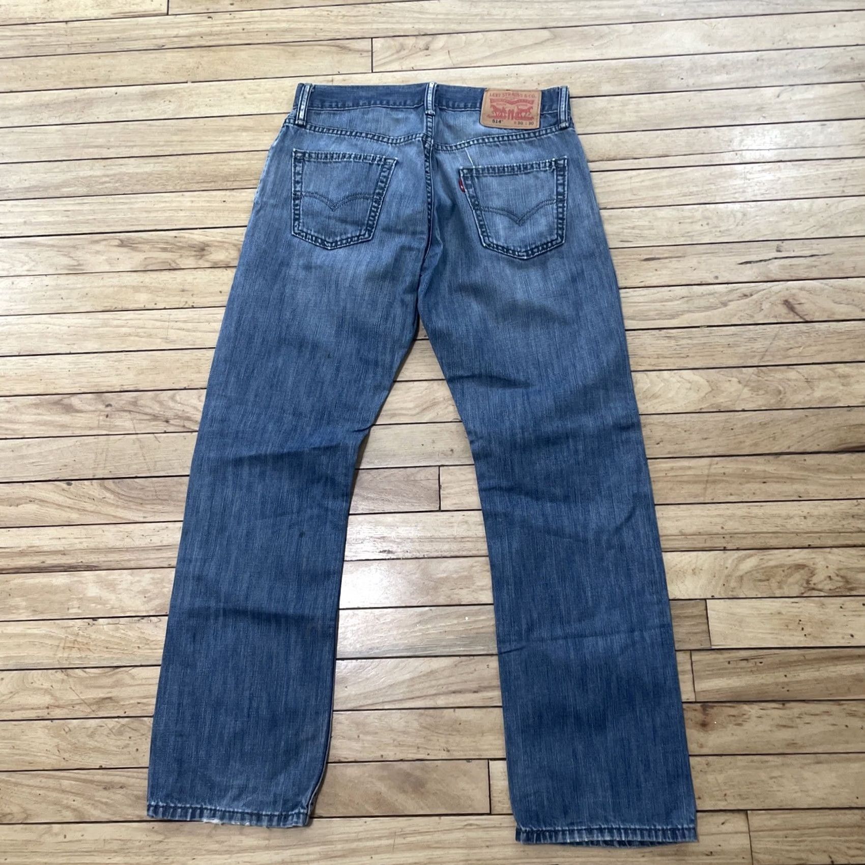 Levi's Levi's 514 Jeans Men 30x29 Slim Straight Blue Denim Skate School USA Y2k Streetwear Pants Size US 30 / EU 46 - 2 Thumbnail