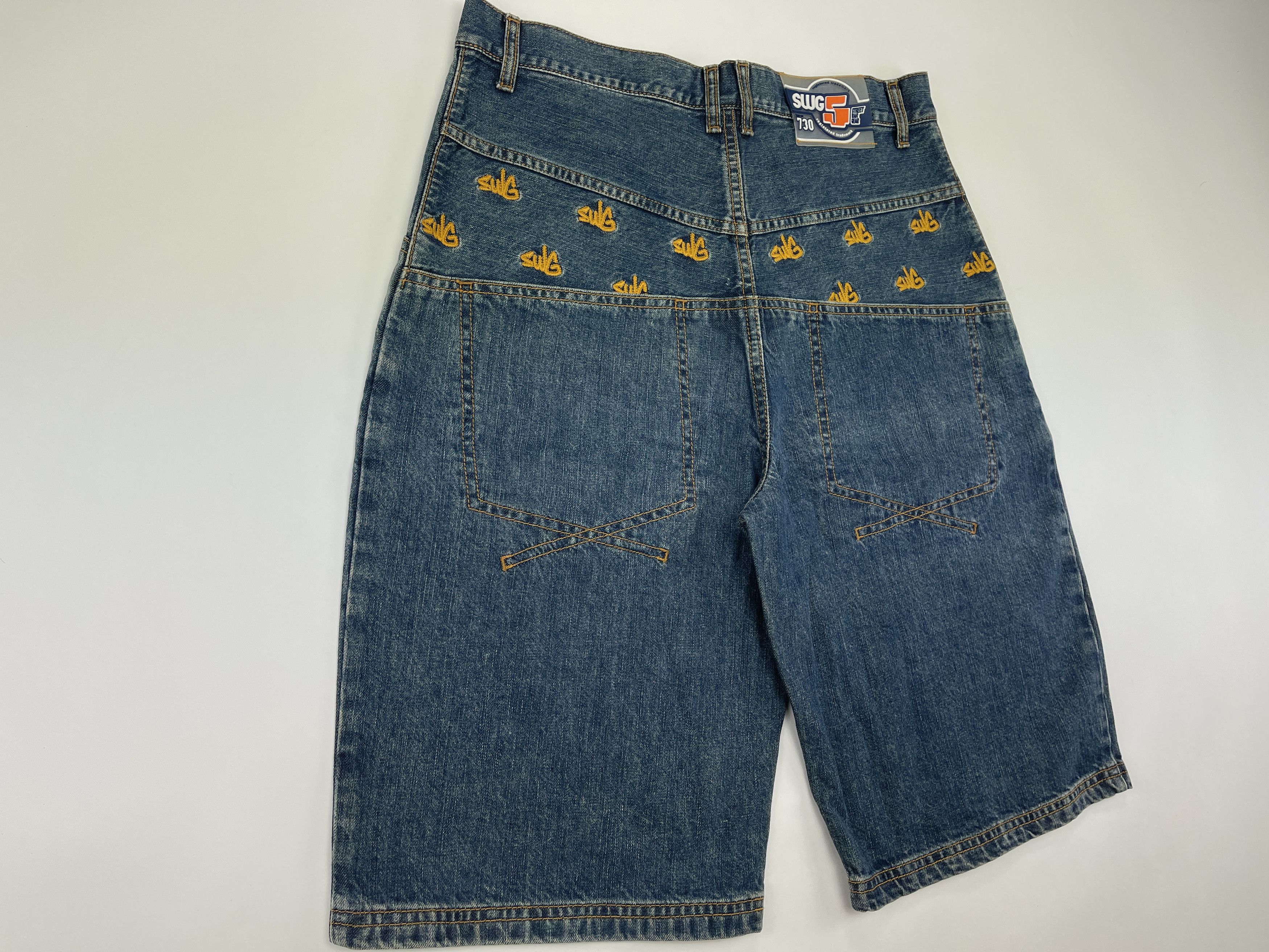 Vintage SWG Street War Gear jeans shorts vintage hip hop 90s size 32 Size US 32 / EU 48 - 2 Thumbnail