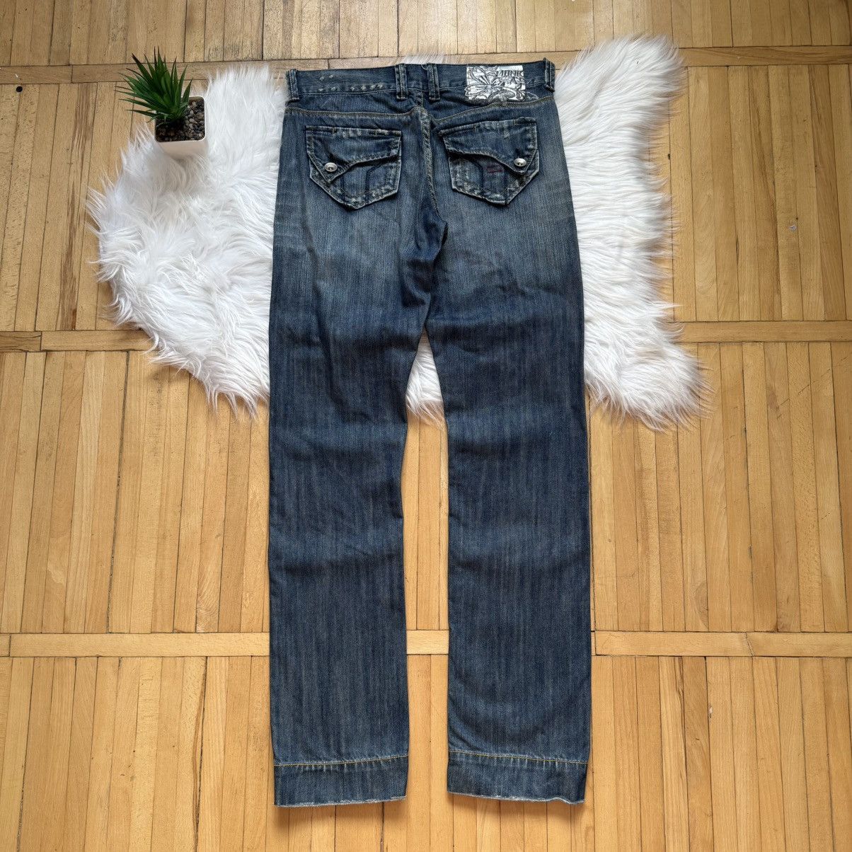 If Six Was Nine 📌Vintage Y2K Monica’s Low Rise Distress Washed Jeans Size 30" / US 8 / IT 44 - 1 Thumbnail