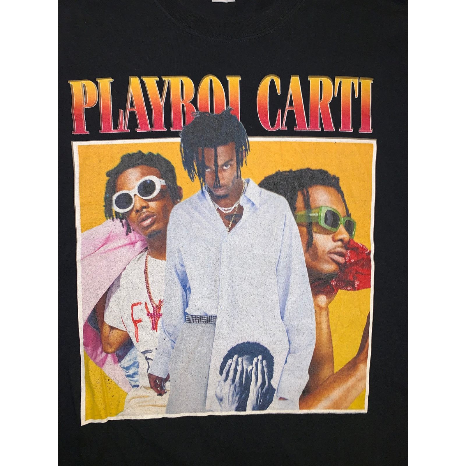 Gildan Playboi Carti Rap Tee Black Gildan Men's XL Hip Hop T-Shirt Size US XL / EU 56 / 4 - 2 Thumbnail