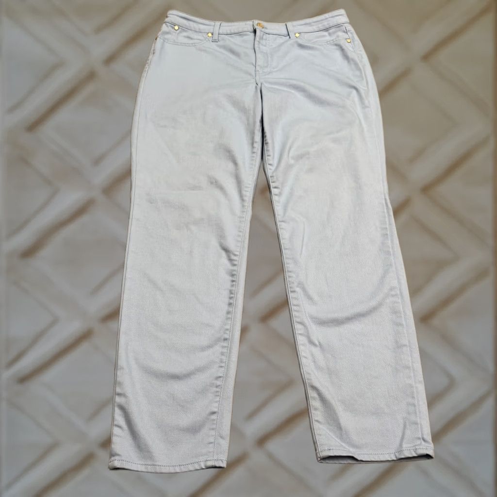 Talbots Talbots Womens 12 Periwinkle Blue Slim Fit Ankle Chino Pants Mid Rise Flat Front Size 34" / US 12 / IT 48 - 1 Thumbnail