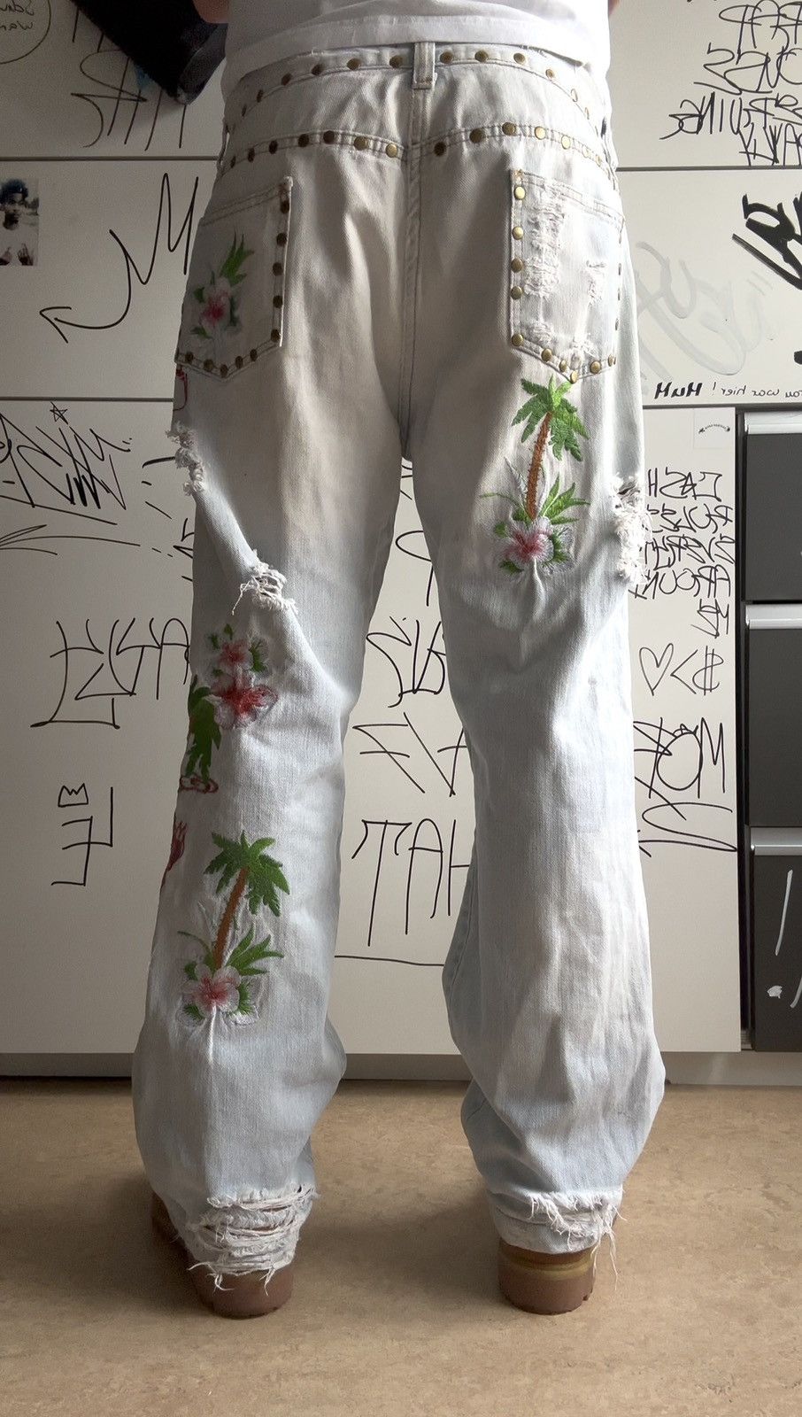 Dolce & Gabbana Dolce & Gabbana SS2005 Honolulu Embroidered Jeans Size US 34 / EU 50 - 3 Thumbnail
