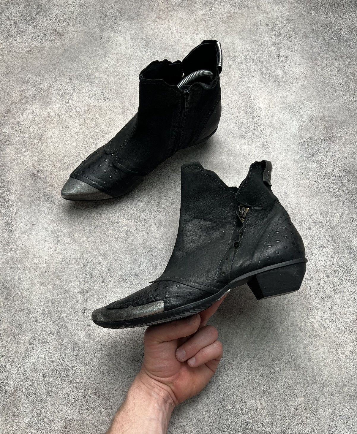Other Vintage leather double zip Italian boots like as98 legacy Size US 9 / IT 39 - 2 Thumbnail