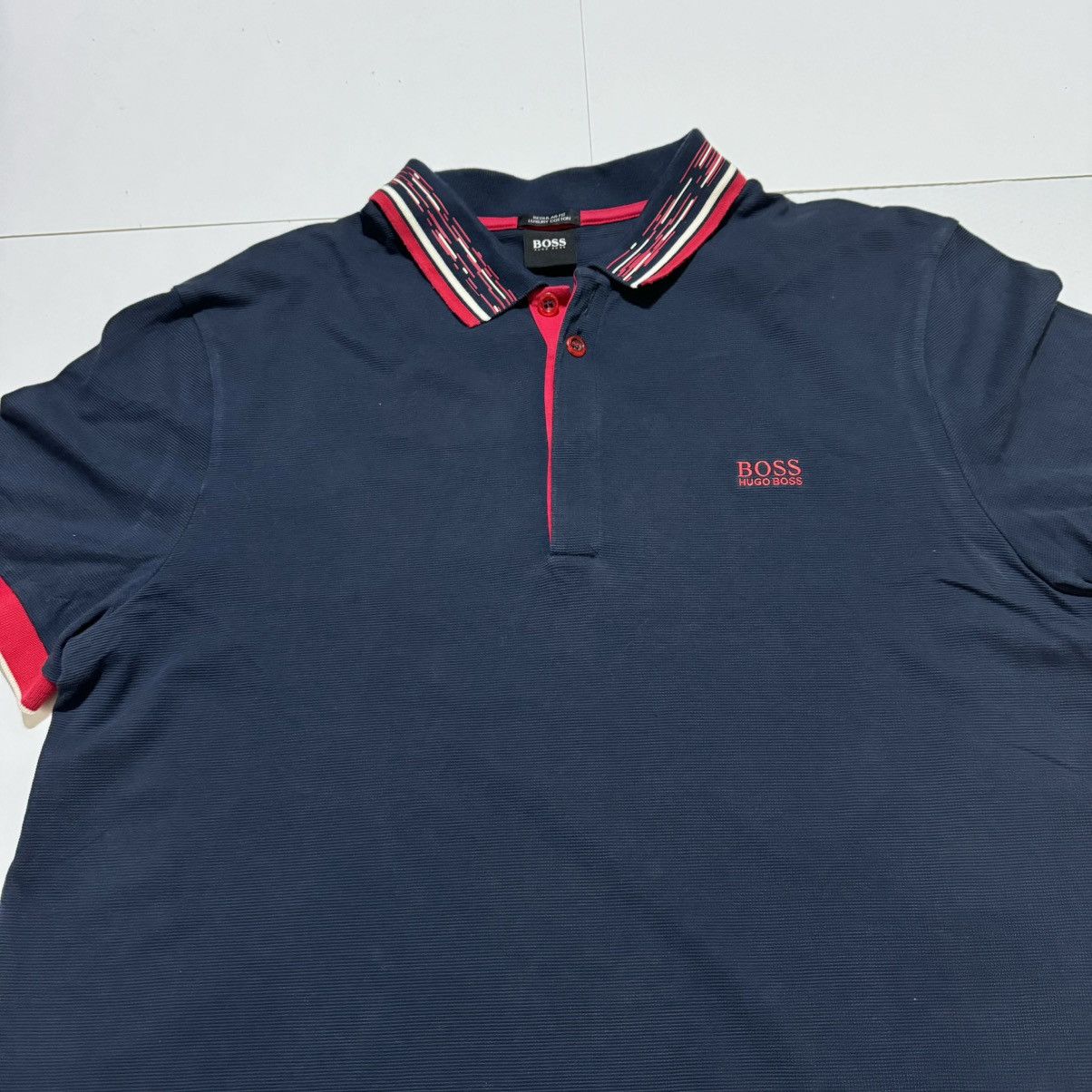 Designer × Hugo Boss Hugo Boss Men’s Blue Navy Polo Shirt Luxury Cotton Size XL Size US XL / EU 56 / 4 - 2 Thumbnail