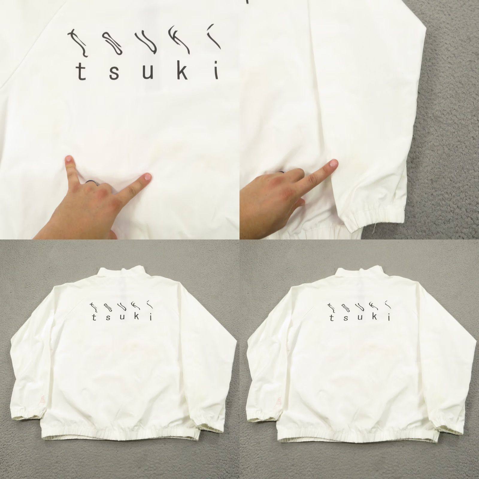 Market VINTAGE Tsuki Market Jacket Men Medium White 1/4 Zip Kangroo Pouch PewDiePie Merch Felix Jacket Size US M / EU 48-50 / 2 - 8 Thumbnail