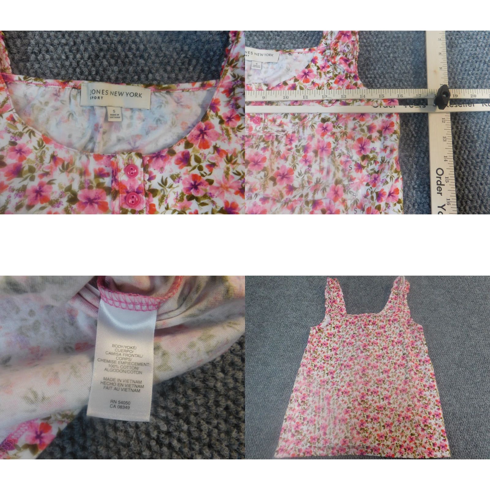 Jones New York Jones New York Blouse Small Red Floral stretch pullover Womens Size S / US 4 / IT 40 - 8 Thumbnail