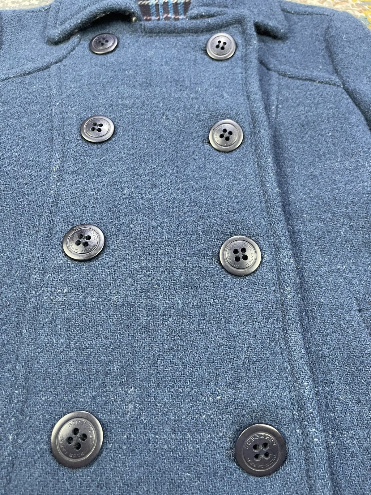 Burberry Burberry Blue Label Checked Double Breasted Peacoat Size XS / US 0-2 / IT 36-38 - 5 Thumbnail