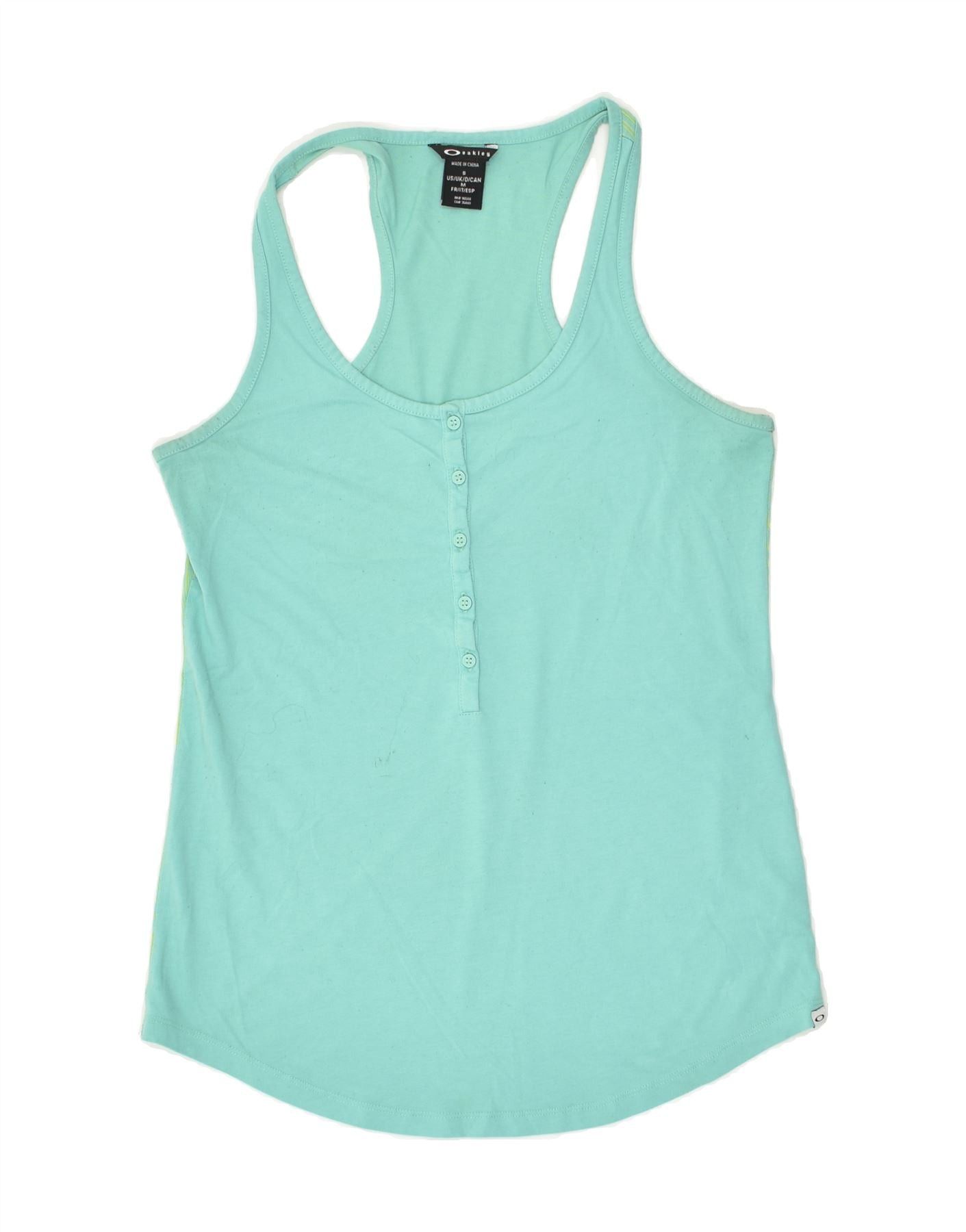 Oakley Womens Abstract Pattern Vest Top UK 10 Small Blue Polyester Size S / US 4 / IT 40 - 1 Thumbnail