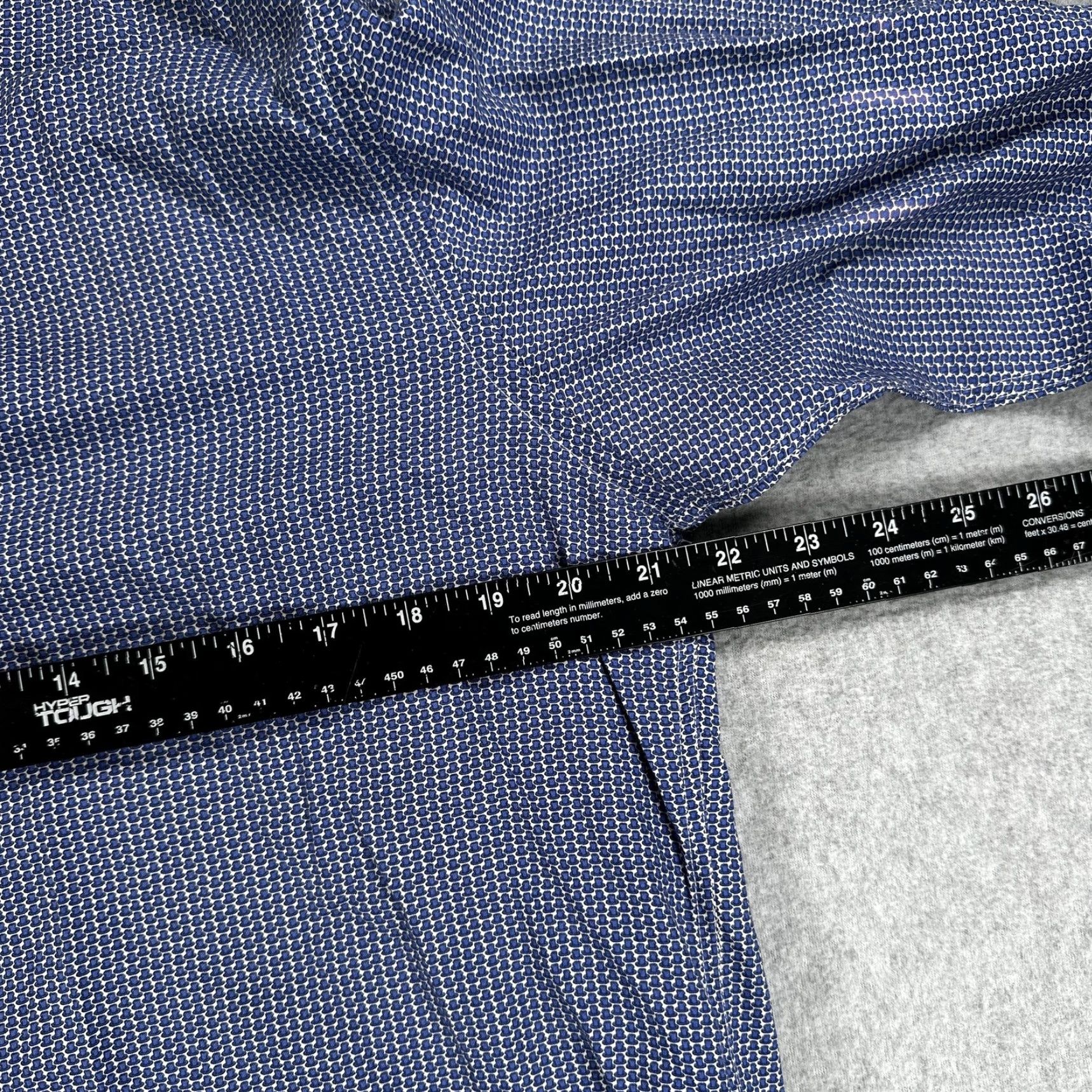 Ermenegildo Zegna Ermenegildo Zegna Dress Shirt Mens L Blue Geometric Spread Collar Long Sleeve Size 42R - 7 Thumbnail