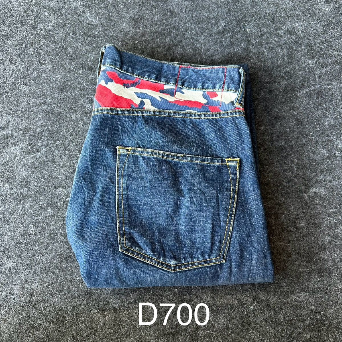 Tommy Hilfiger × Vintage Tommy Red Camo Label Blue Washed Denim D700 Size US 36 / EU 52 - 17 Thumbnail