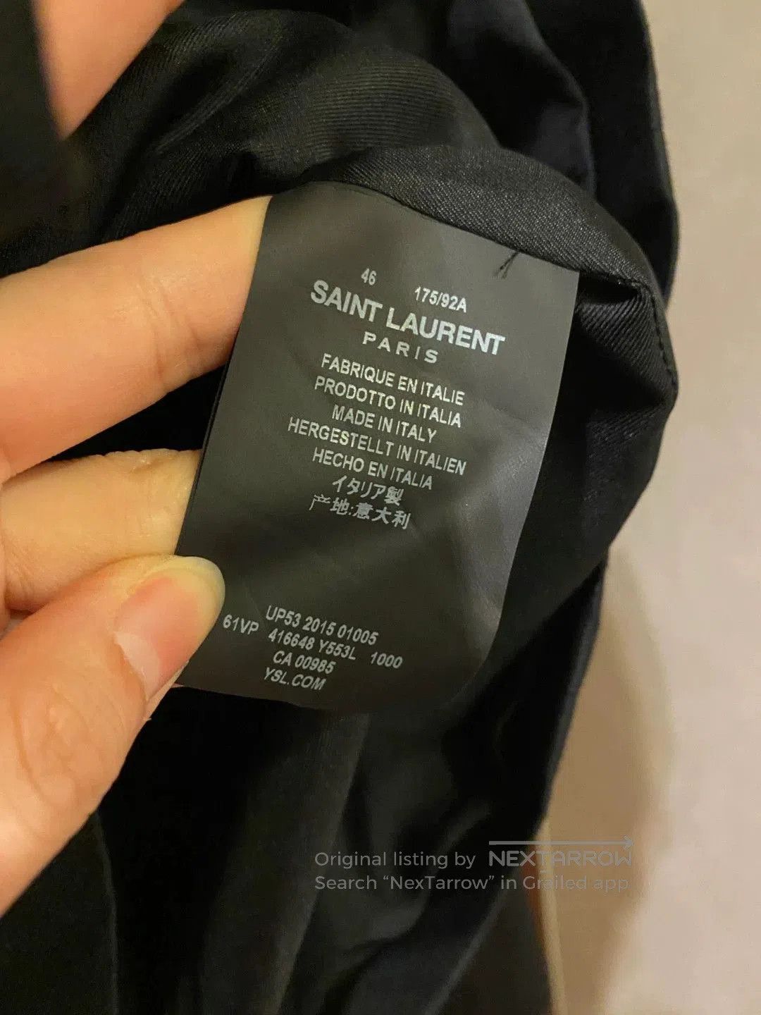 Saint Laurent Paris Saint Laurent Men's SLP Suit Jacket. Size US S / EU 44-46 / 1 - 4 Thumbnail