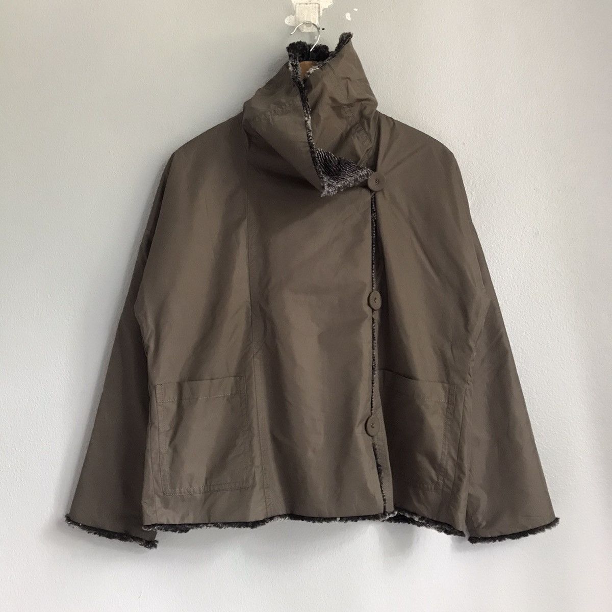 George V Paris Georges Rech Paris wool peacoat reversible jacket cape Size M / US 6-8 / IT 42-44 - 3 Thumbnail