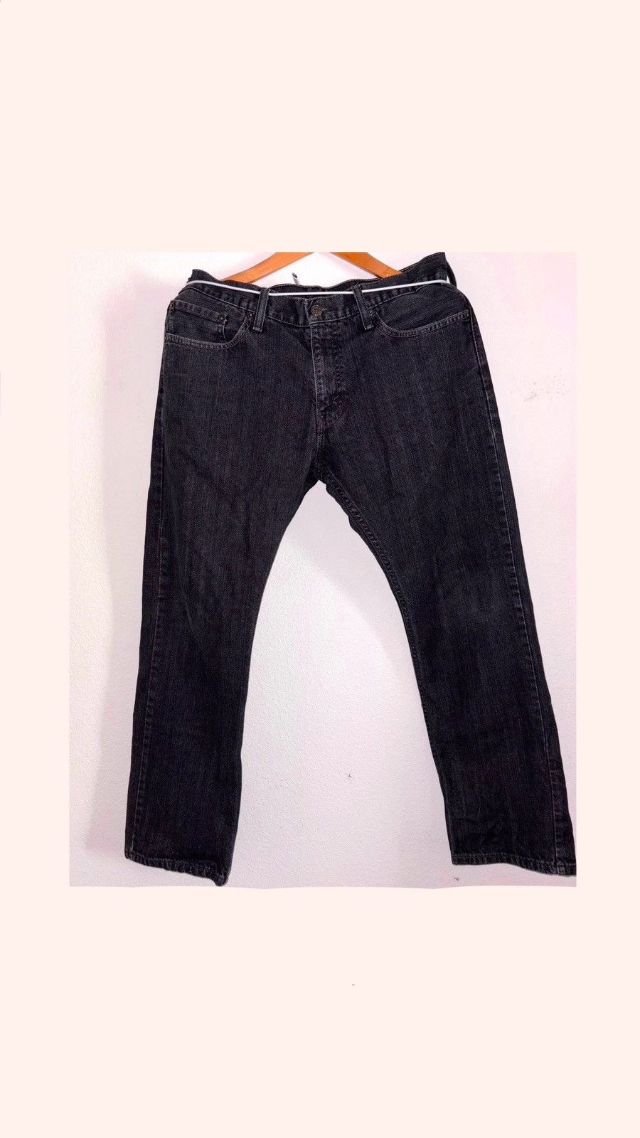 Levi's Mens Levis Black Jeans 34 X 30 Great Condition Raw Denim Size US 34 / EU 50 - 1 Thumbnail