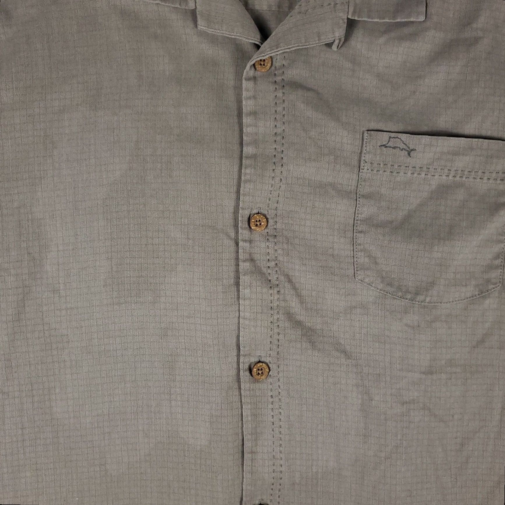 Tommy Bahama Tommy Bahama Shirt Mens 2XL Beige Hawaiian Button-Up Short Sleeve Silk Aloha Size US XXL / EU 58 / 5 - 2 Thumbnail
