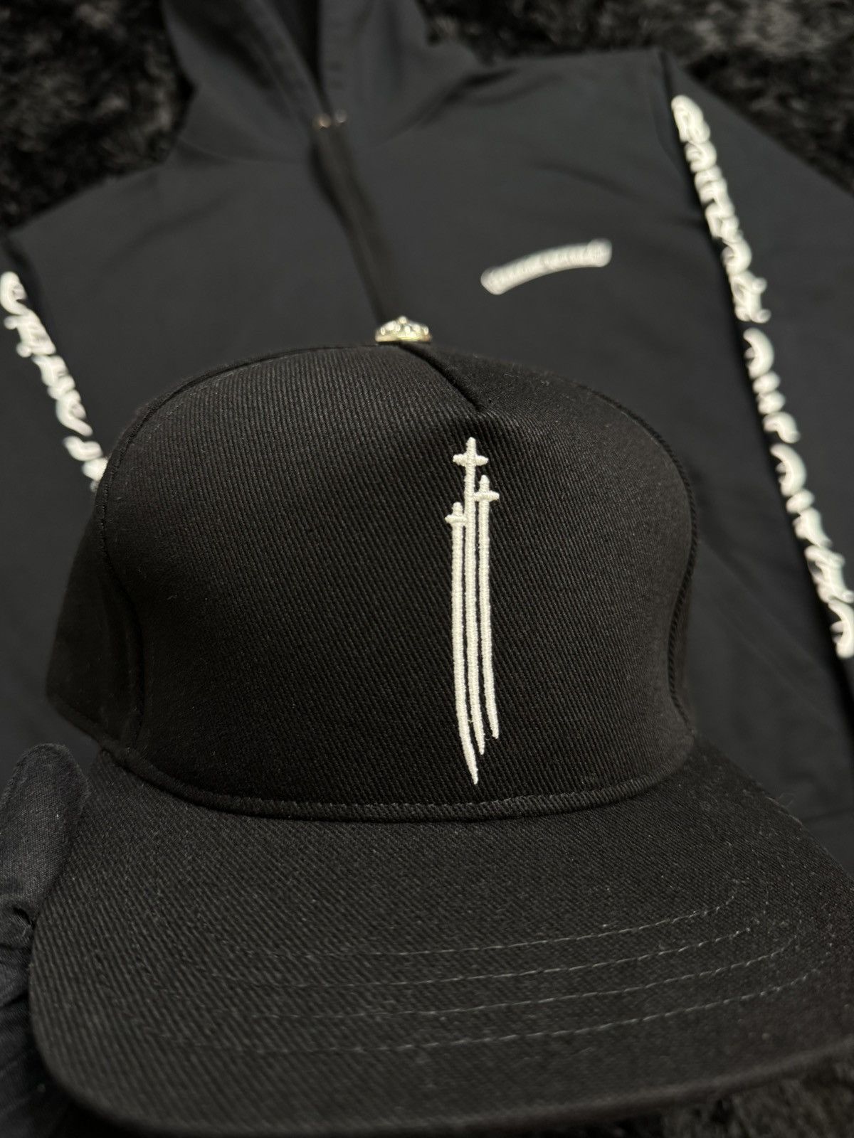 Chrome Hearts Chrome Hearts Three Cross Hat Size ONE SIZE - 3 Thumbnail