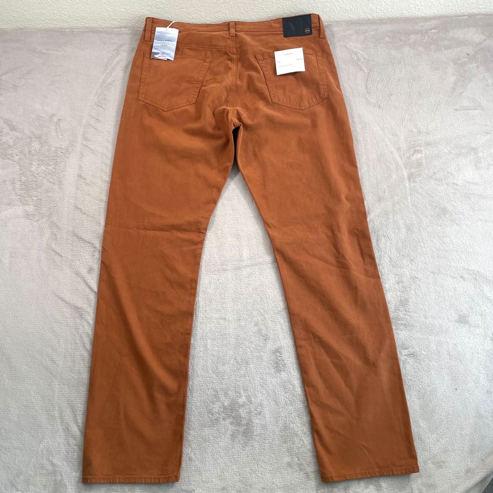 Vintage AG Adriano Goldschmied Graduate Tailored Leg Jeans Men 38x35 Brown NWT Denim 5-Pocket Stretch Tailored Leg Jeans Mens Size US 38 / EU 54 - 7 Thumbnail