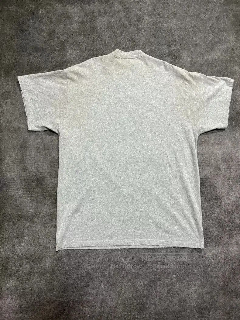 Balenciaga Balenciaga 23FW gray Be Kind patch distressed short sleeved Size US M / EU 48-50 / 2 - 2 Thumbnail